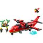 Voir la diapositive 2 : LEGO City 60413 L'Avion de Sauvetage des Pompiers, Jouet avec 3 Minifigurines de Pilote, Pompière