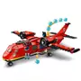 LEGO City 60413 L’Avion de Sauvetage des Pompiers, Jouet avec 3 Minifigurines de Pilote, Pompière