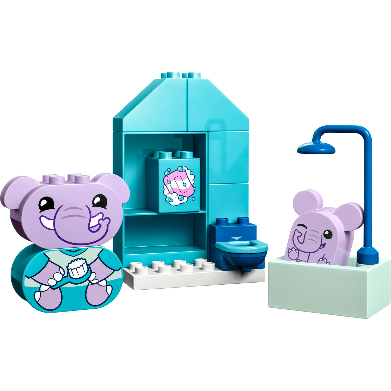 Voir la diapositive 2 : LEGO DUPLO My First 10413 Mes Rituels Quotidiens - Le Bain, Jouet Éducatif pour Bébés, Inclut 2 Figurines d'Éléphants