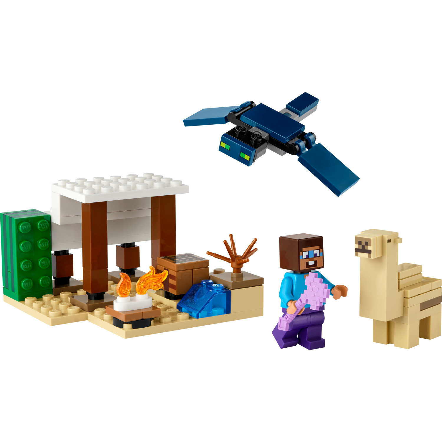 Voir la diapositive 2 : LEGO Minecraft 21251 L'Expédition de Steve dans le Désert, Jouet de Jeu Vidéo, Biome avec Maison et Figurines