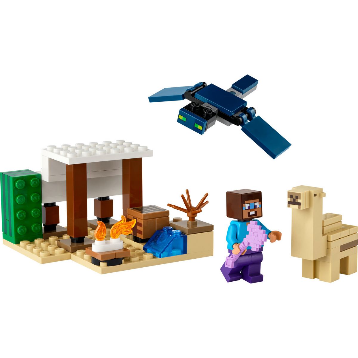 LEGO Minecraft 21251 L'Expédition de Steve dans le Désert, Jouet de Jeu Vidéo, Biome avec Maison et Figurines