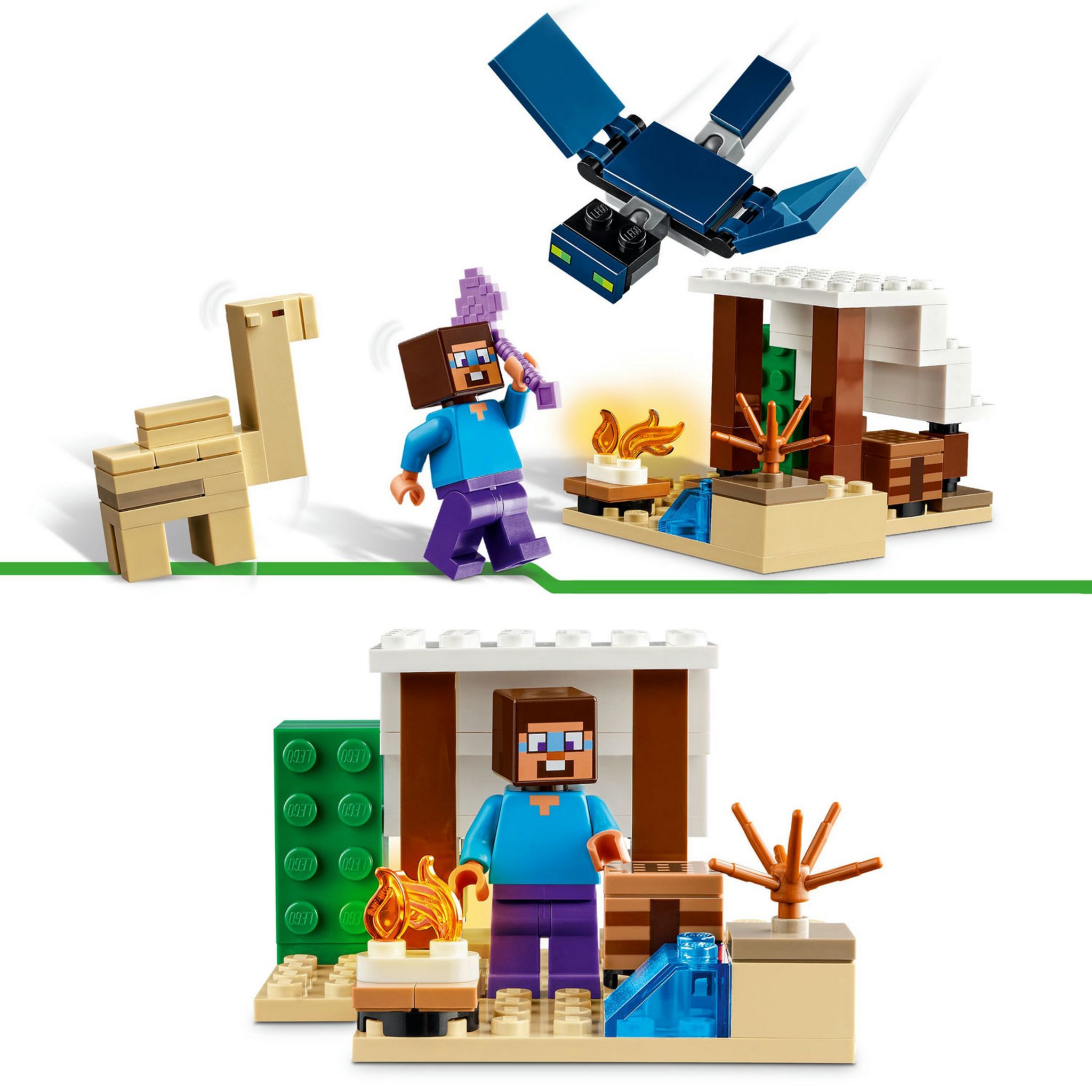 Voir la diapositive 4 : LEGO Minecraft 21251 L'Expédition de Steve dans le Désert, Jouet de Jeu Vidéo, Biome avec Maison et Figurines
