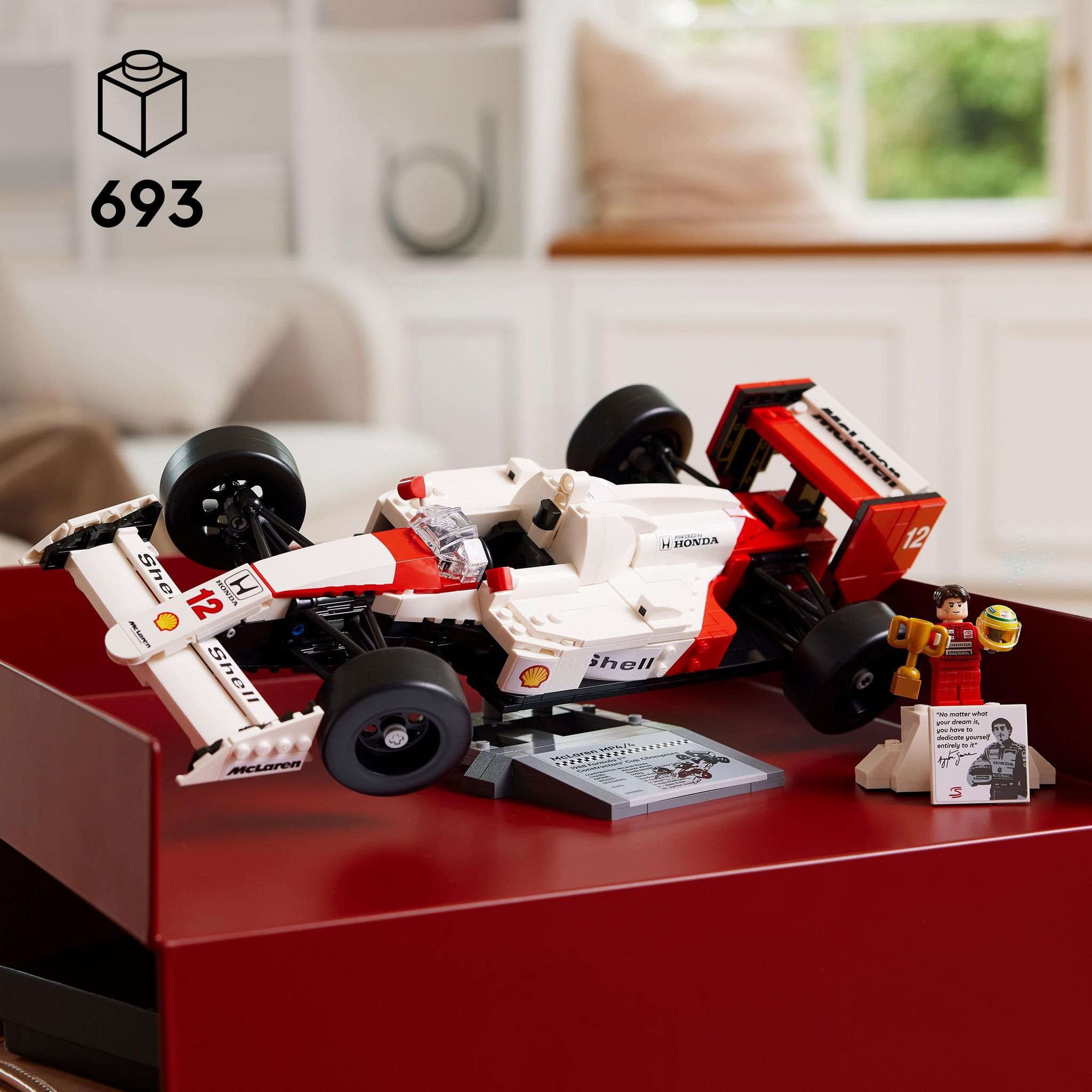 Voir la diapositive 3 : LEGO LEGO Icons 10330 McLaren MP4/4 et Ayrton Senna, Set Modèle Réduit de Voiture pour Adultes
