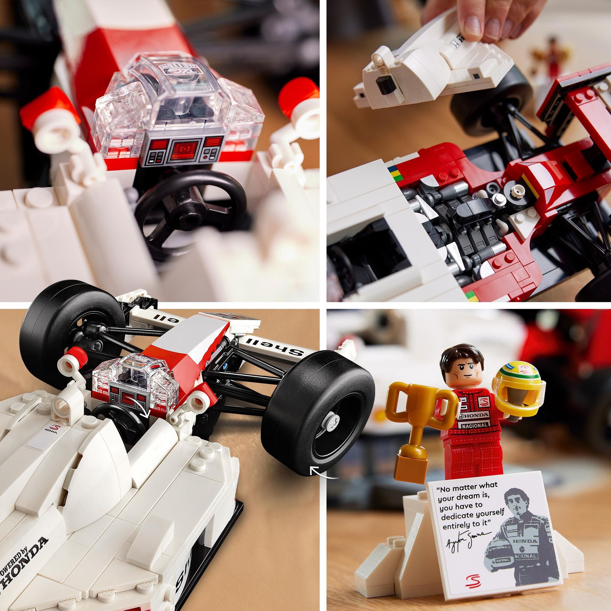 Voir la diapositive 6 : LEGO LEGO Icons 10330 McLaren MP4/4 et Ayrton Senna, Set Modèle Réduit de Voiture pour Adultes