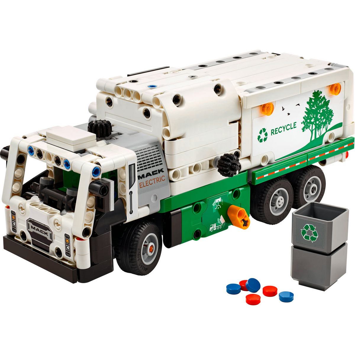 LEGO Technic 42167 Mack LR Electric Camion Poubelle, Jouet de Camion Électrique, Véhicule de Recyclage