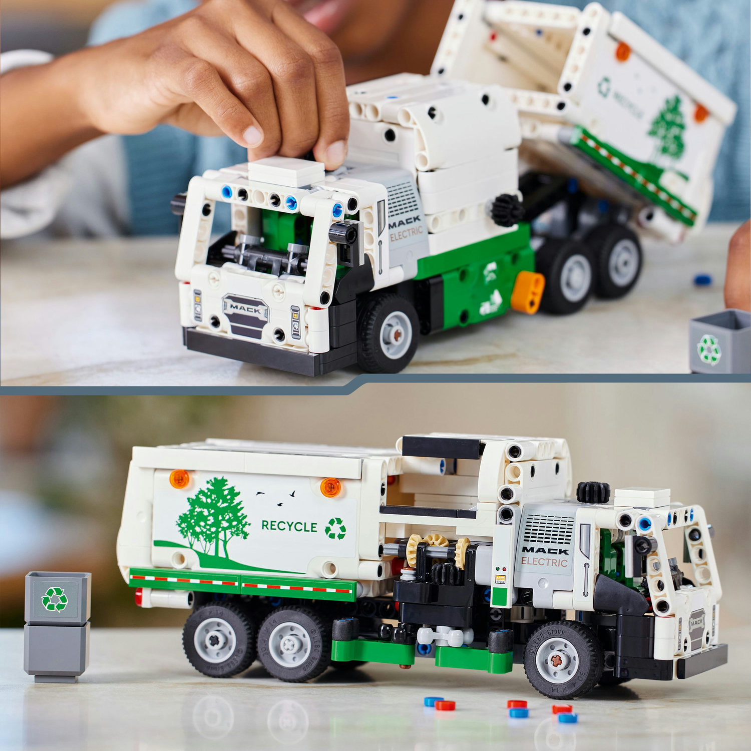Voir la diapositive 6 : LEGO LEGO 42167 Technic Mack LR Electric Camion Poubelle, Jouet de Camion Électrique, Véhicule de Recyclage