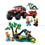 LEGO City 60412 Le Camion de Pompiers 4x4 et le Canot de Sauvetage, Jouet avec Bateau, Remorque et Minifigurines