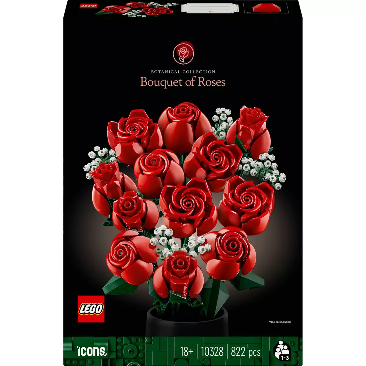 LEGO Icons 10328 Le Bouquet de Roses, Fleurs Artificielles pour Décorer,  Cadeau de Saint-Valentin pour Adultes pas cher 