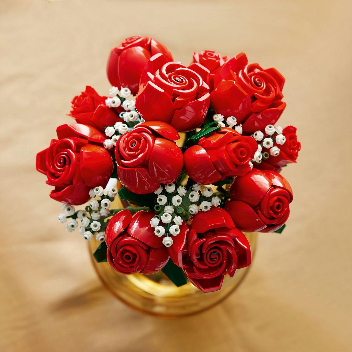LEGO Icons 10328 Le Bouquet de Roses, Fleurs Artificielles pour Décorer, Cadeau de Saint-Valentin pour Adultes