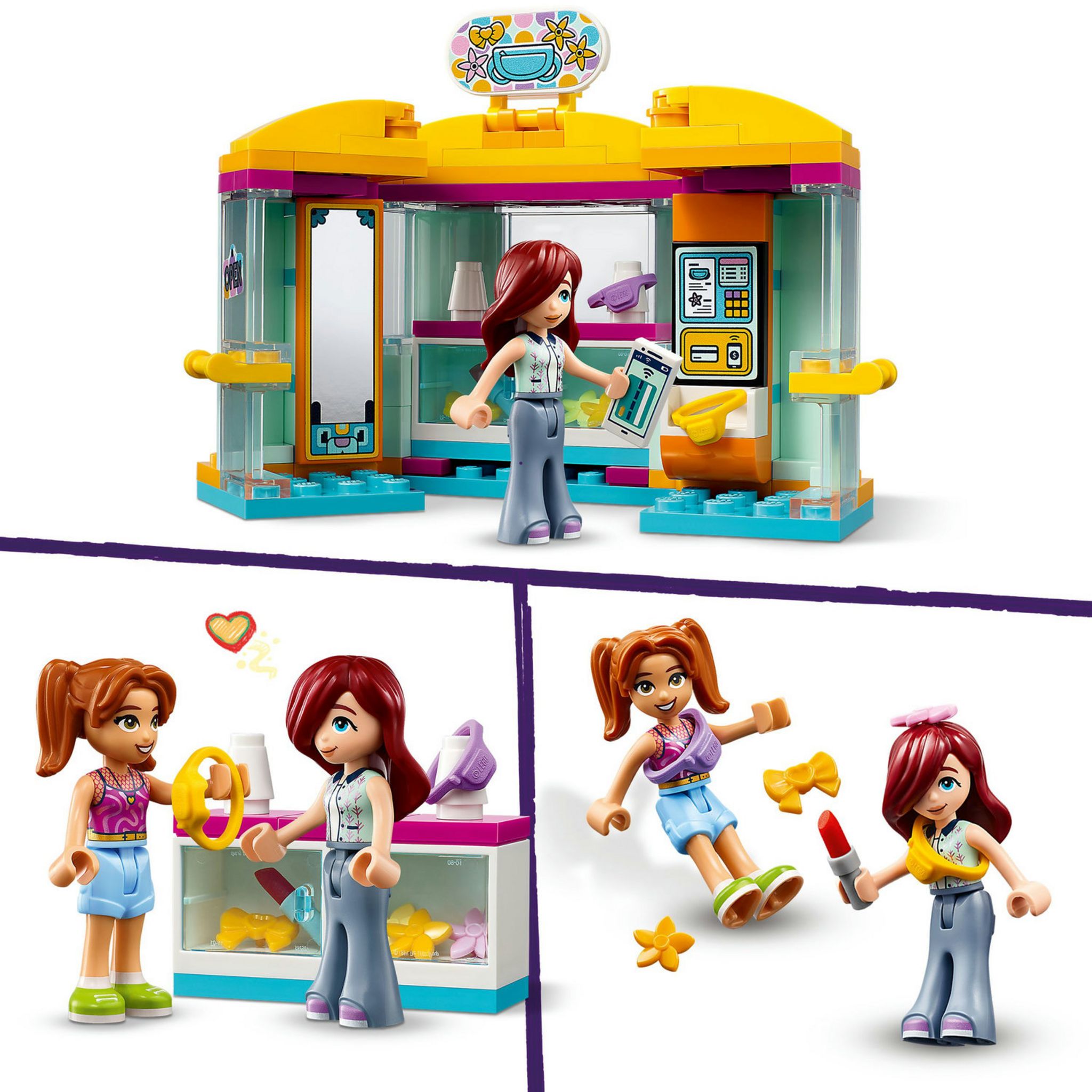 Voir la diapositive 7 : LEGO Friends 42608 La Petite Boutique d'Accessoires, Jouet de Magasin avec les Figurines Paisley et Candi