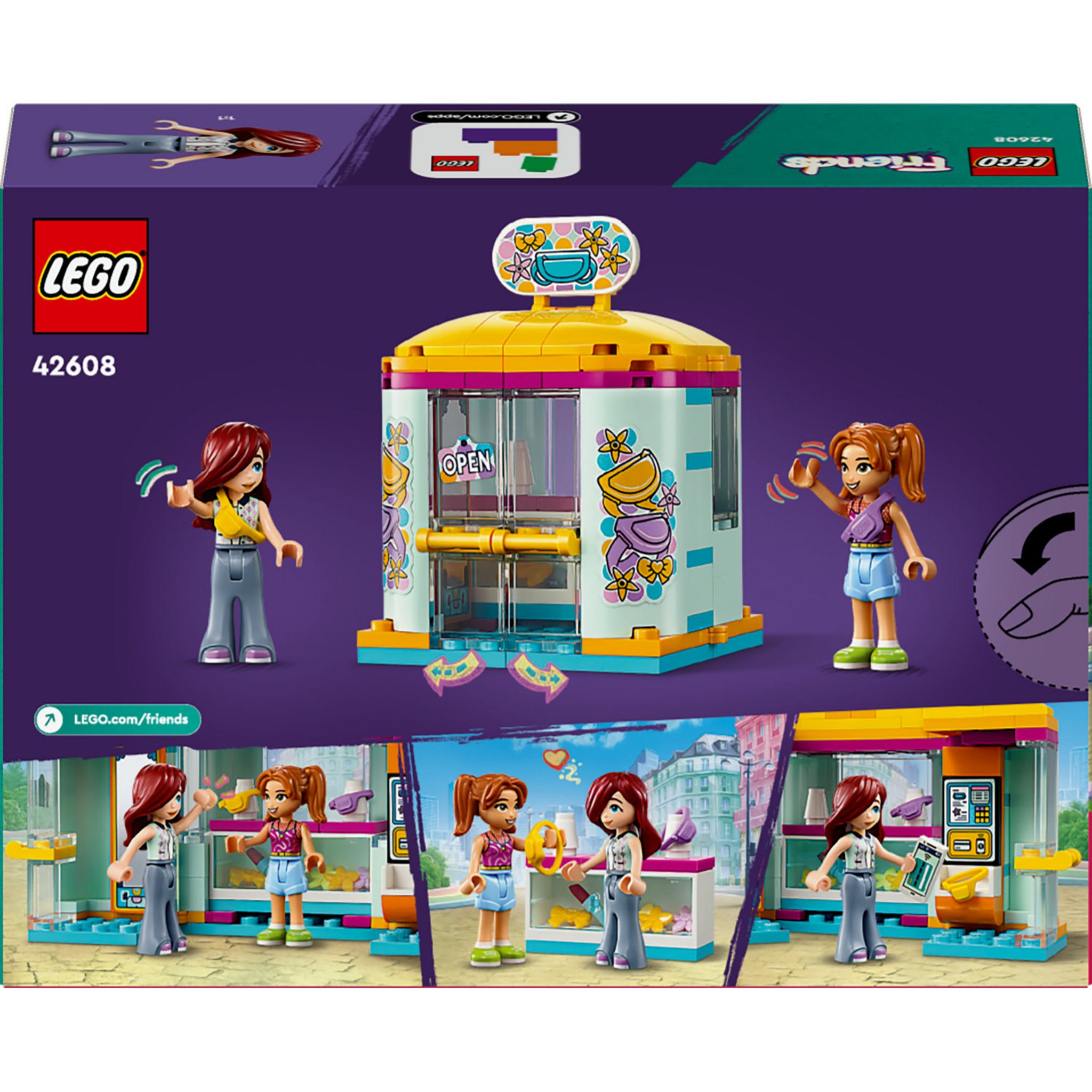 Voir la diapositive 5 : LEGO Friends 42608 La Petite Boutique d'Accessoires, Jouet de Magasin avec les Figurines Paisley et Candi