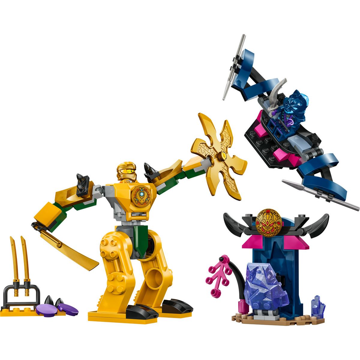 LEGO NINJAGO 71804 Le Robot de Combat d'Arin, Jouet Ninja avec Figurines d'Arin avec Mini-Katana et Robots