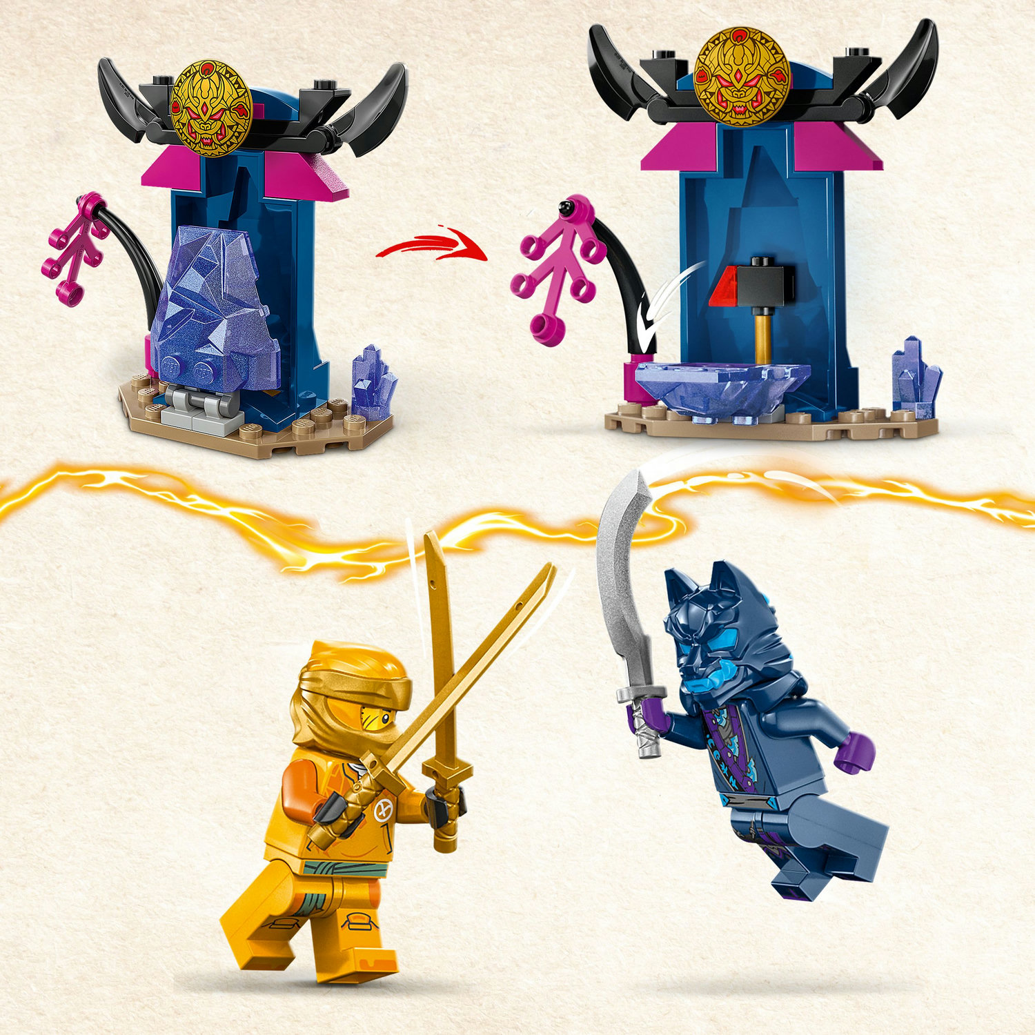 Voir la diapositive 5 : LEGO NINJAGO 71804 Le Robot de Combat d'Arin, Jouet Ninja avec Figurines d'Arin avec Mini-Katana et Robots