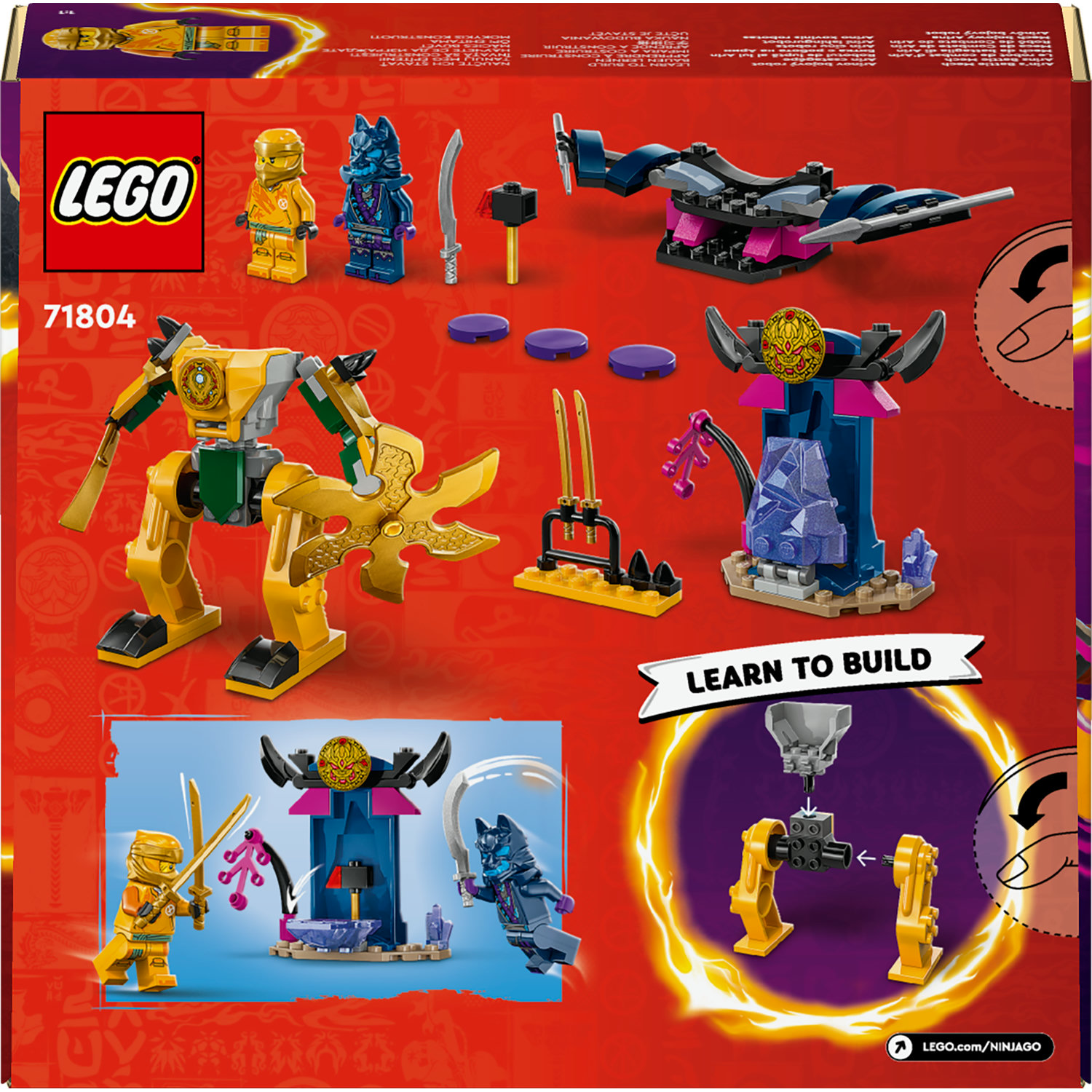 Voir la diapositive 7 : LEGO NINJAGO 71804 Le Robot de Combat d'Arin, Jouet Ninja avec Figurines d'Arin avec Mini-Katana et Robots