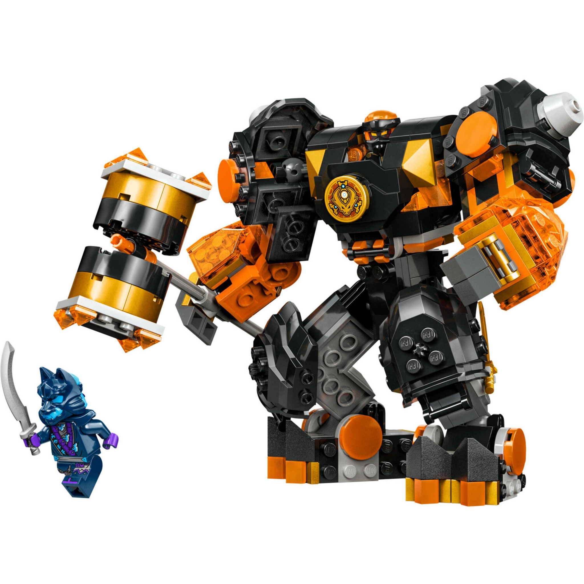 Voir la diapositive 2 : LEGO NINJAGO 71806 Le Robot Élémentaire de la Terre de Cole, Jouet avec 2 Personnages dont une Minifigurine Cole, Cadeau Ninja