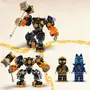 LEGO NINJAGO 71806 Le Robot Élémentaire de la Terre de Cole, Jouet avec 2 Personnages dont une Minifigurine Cole, Cadeau Ninja