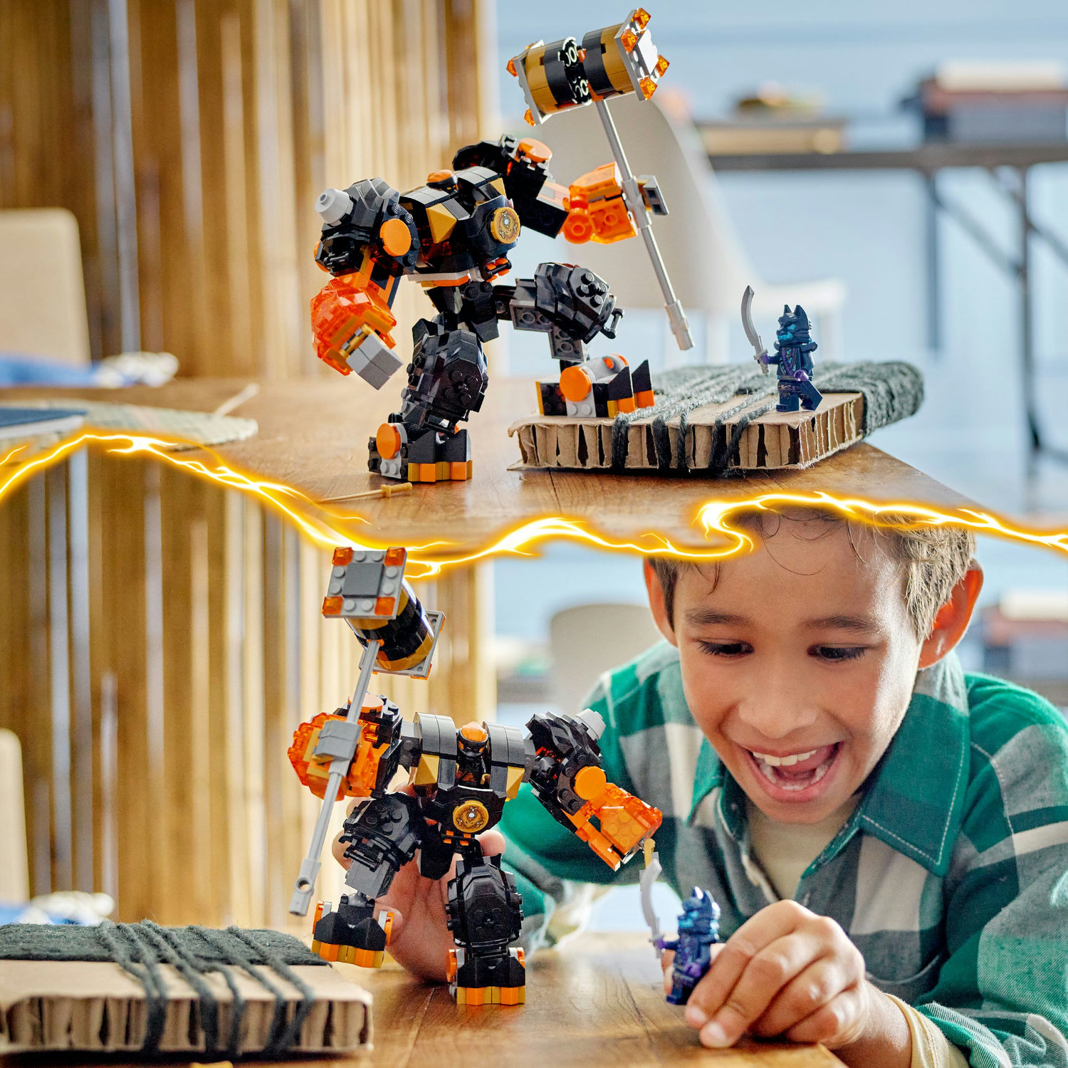 Voir la diapositive 6 : LEGO NINJAGO 71806 Le Robot Élémentaire de la Terre de Cole, Jouet avec 2 Personnages dont une Minifigurine Cole, Cadeau Ninja