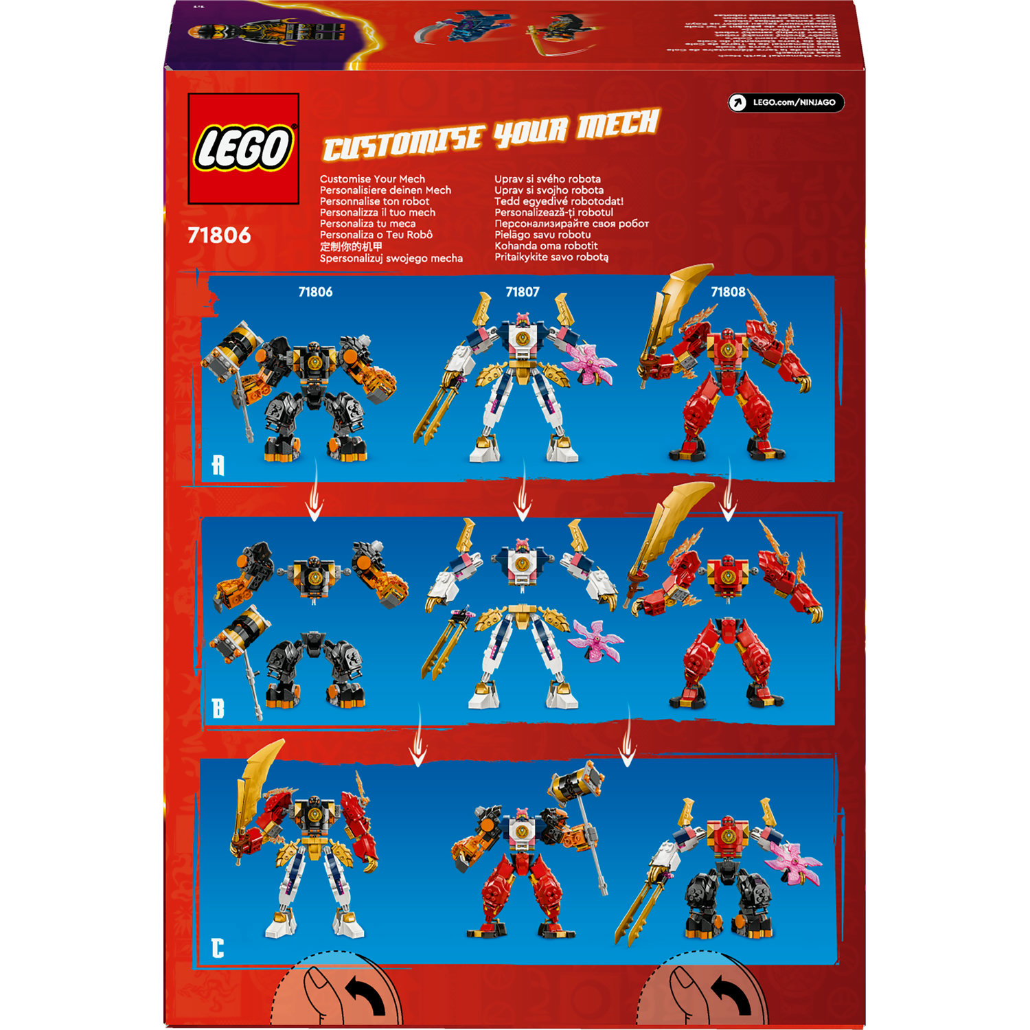 Voir la diapositive 7 : LEGO NINJAGO 71806 Le Robot Élémentaire de la Terre de Cole, Jouet avec 2 Personnages dont une Minifigurine Cole, Cadeau Ninja