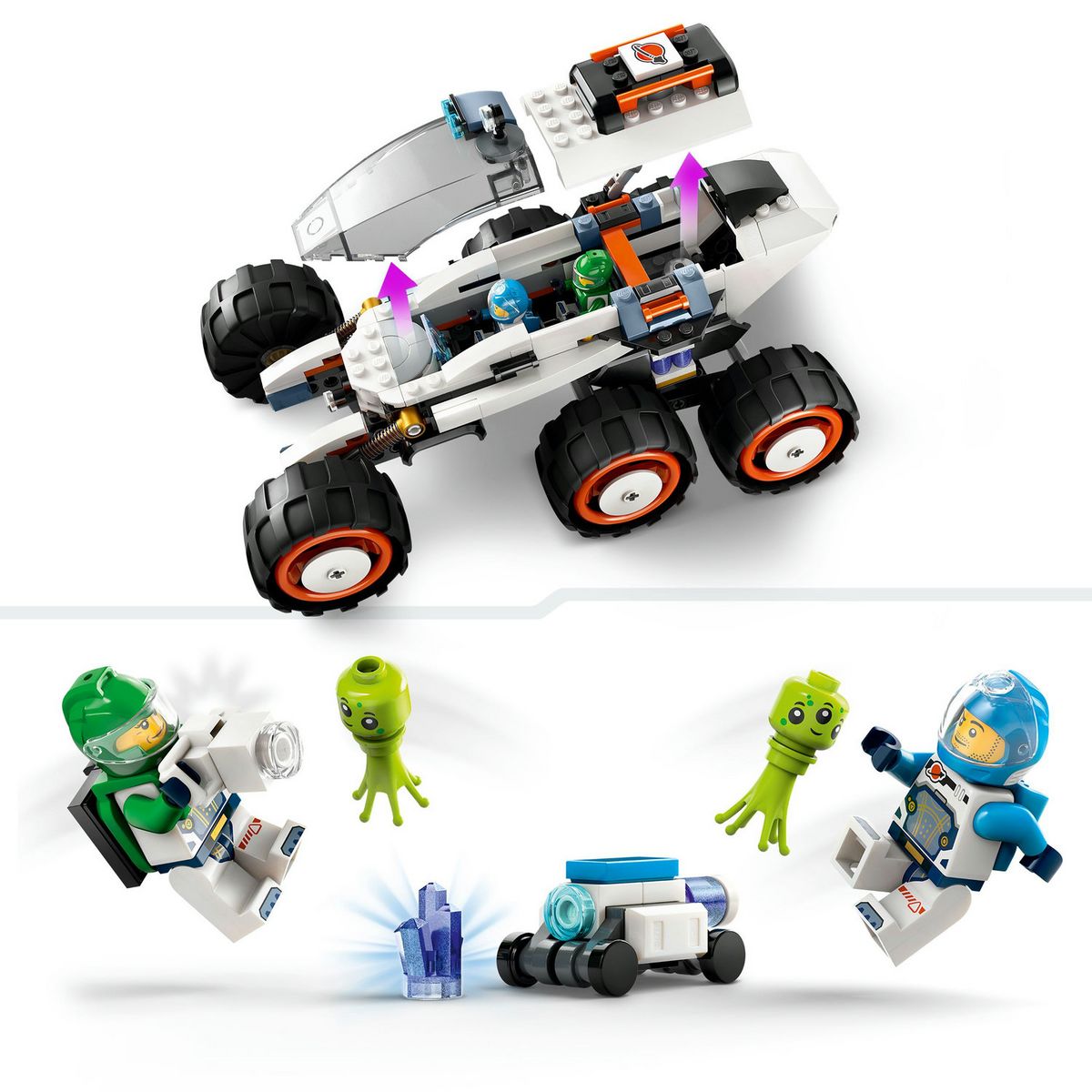 LEGO City 60431 Le Rover d'Exploration Spatiale et la Vie Extraterrestre, Jouet avec 2 Minifigurines, Figurines de Robot