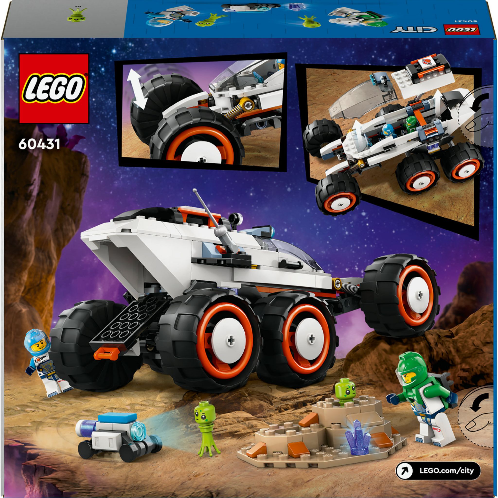 Voir la diapositive 7 : LEGO City 60431 Le Rover d'Exploration Spatiale et la Vie Extraterrestre, Jouet avec 2 Minifigurines, Figurines de Robot