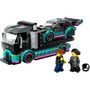 Voir la diapositive 2 : LEGO City 60406 La Voiture de Course et le Camion de Transport de Voitures, Jouet avec Véhicule, Minifigurines de Pilote