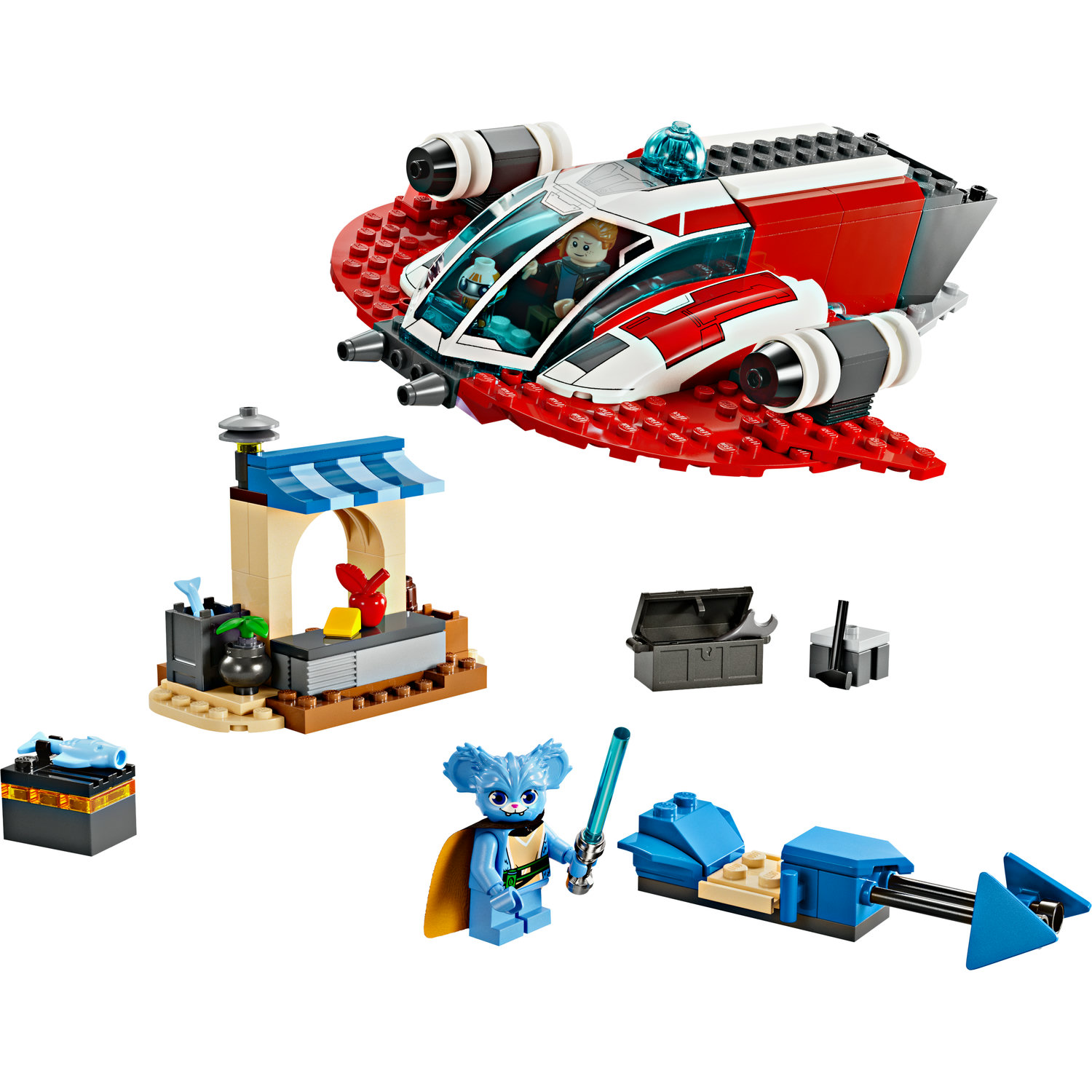 Voir la diapositive 2 : LEGO Star Wars 75384 Le Crimson Firehawk, Jouet de Construction avec Speeder Bike et Minifigurines