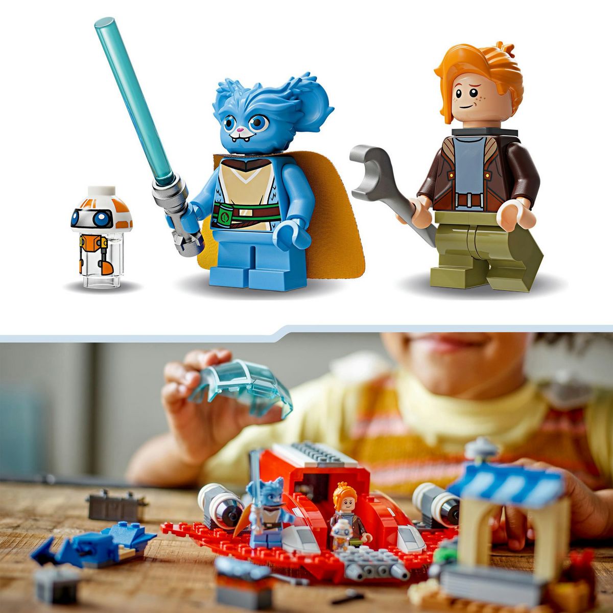 LEGO Star Wars 75384 Le Crimson Firehawk, Jouet de Construction avec Speeder Bike et Minifigurines