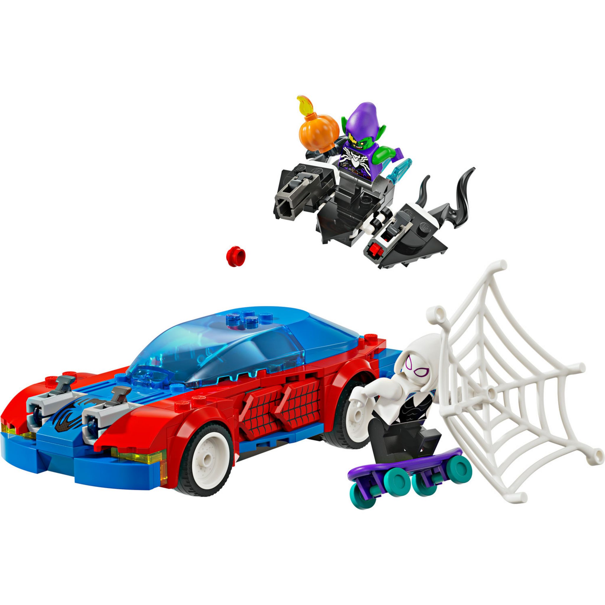 Voir la diapositive 2 : LEGO Marvel 76279 La Voiture de Course de Spider-Man contre le Bouffon Vert Venomisé, Jouet avec Minifigurines de Super-héros