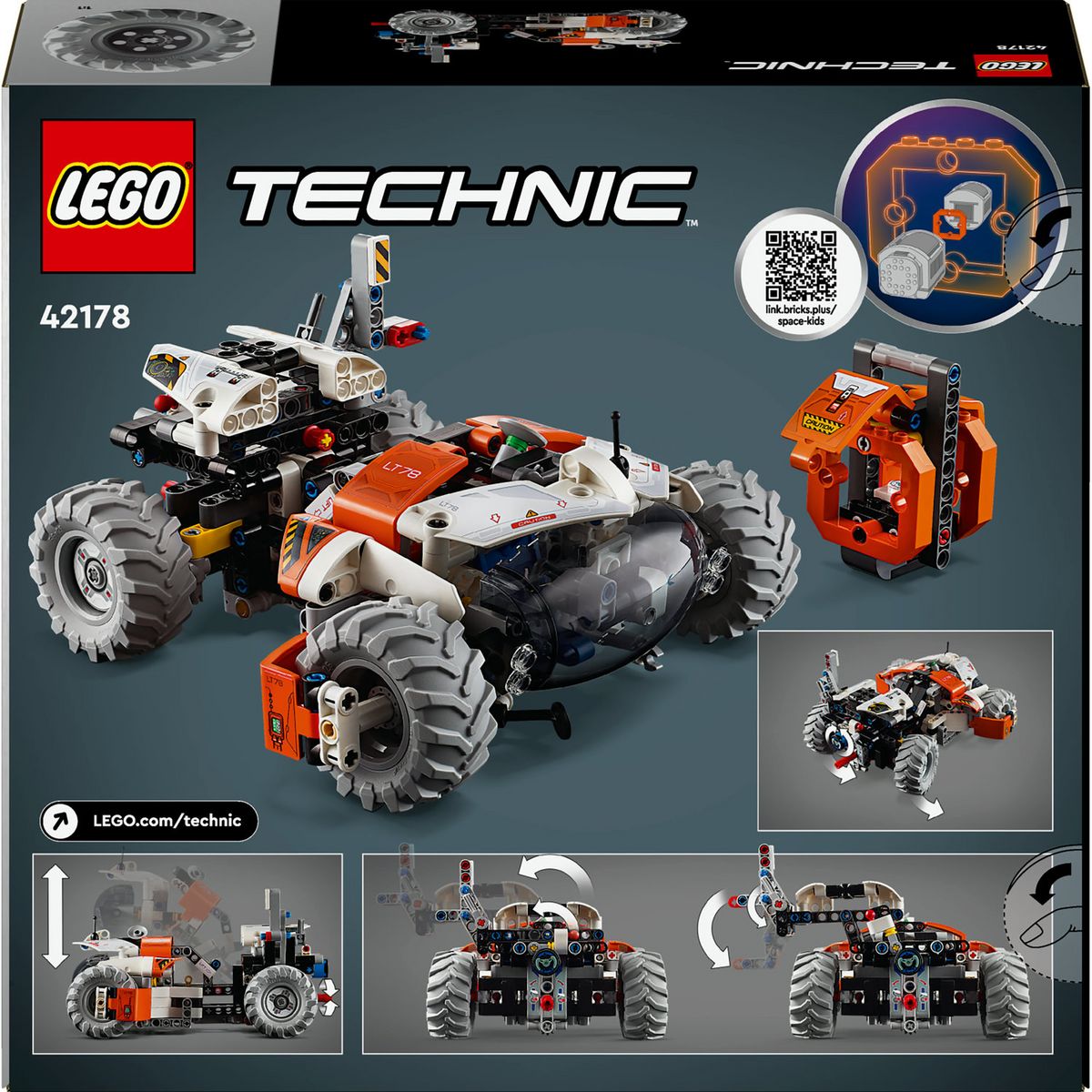 LEGO LEGO Technic 42178 La Chargeuse Spatiale de Surface LT78, Jouet Aventure, Set Exploration
