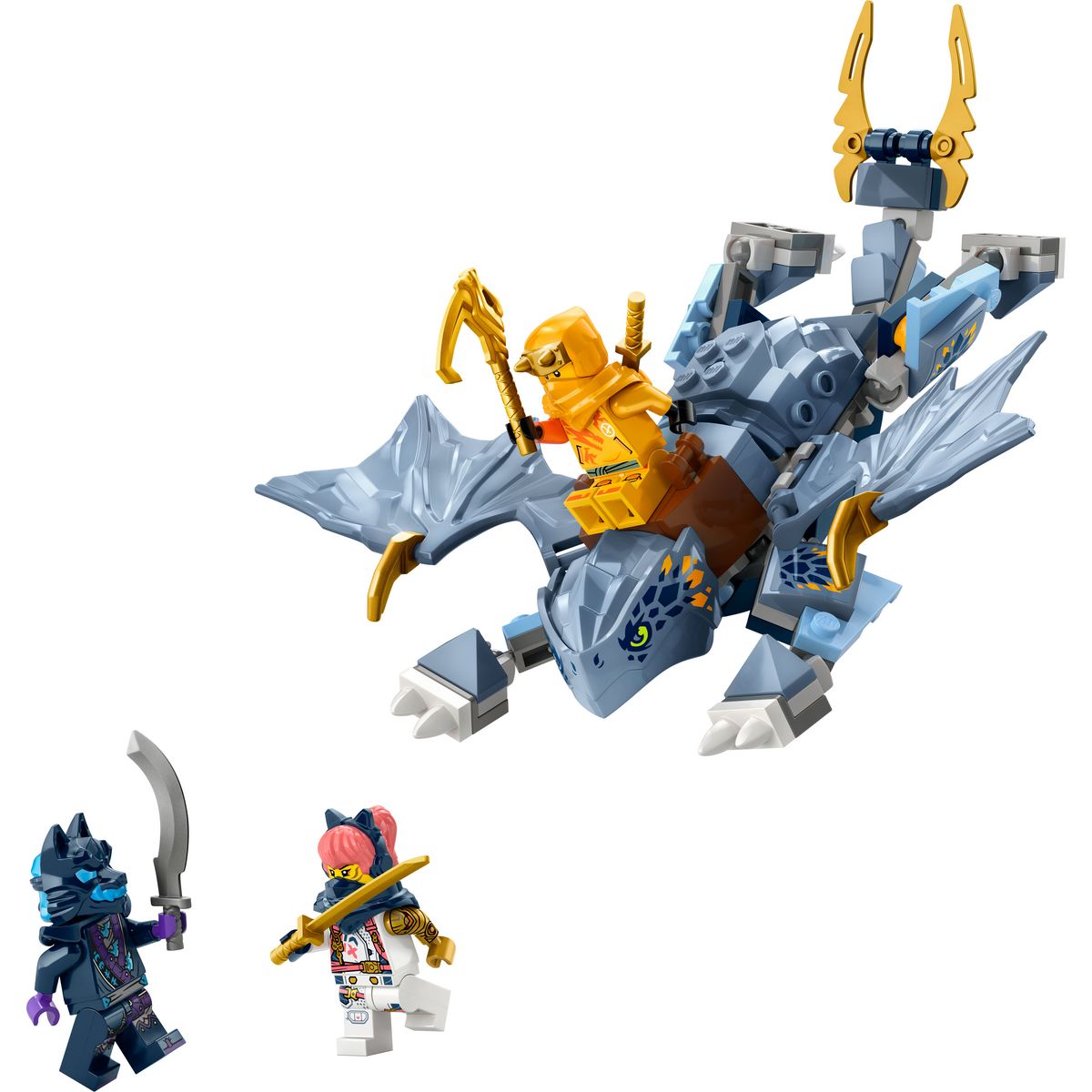 LEGO LEGO NINJAGO 71810 - Le Jeune Dragon Riyu, Set de Construction, 3 Minifigurines de Ninjas