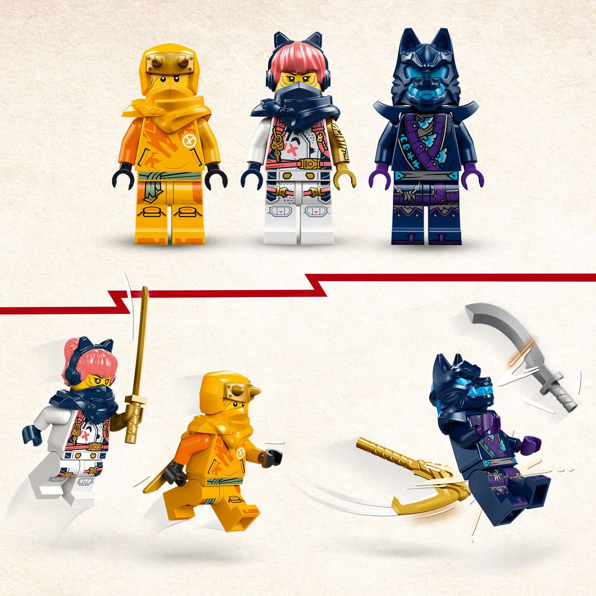 LEGO LEGO NINJAGO 71810 - Le Jeune Dragon Riyu, Set de Construction, 3 Minifigurines de Ninjas