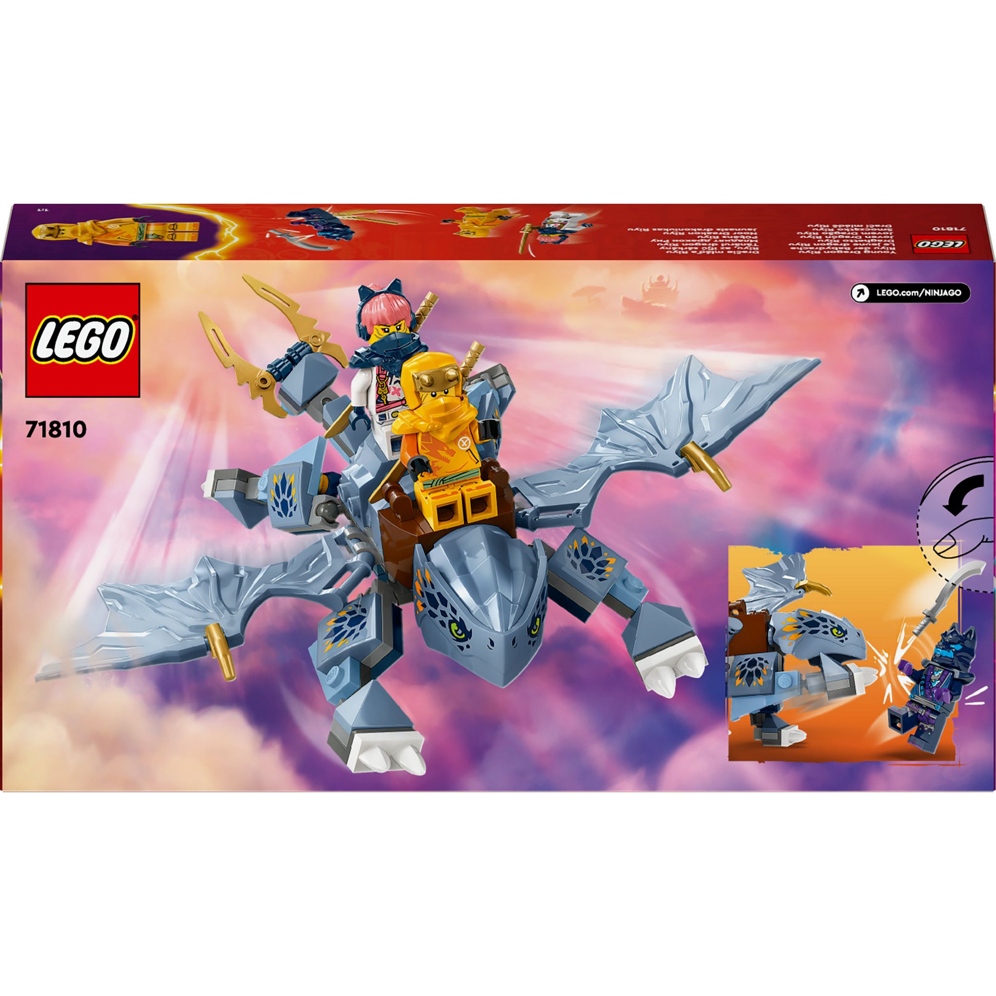 Voir la diapositive 7 : LEGO LEGO NINJAGO 71810 - Le Jeune Dragon Riyu, Set de Construction, 3 Minifigurines de Ninjas