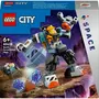 LEGO City 60428 Le Robot de Chantier de l’Espace, Jouet de Figurine de Robot avec Tenue Spatiale, Cadeau Enfants 6 Ans