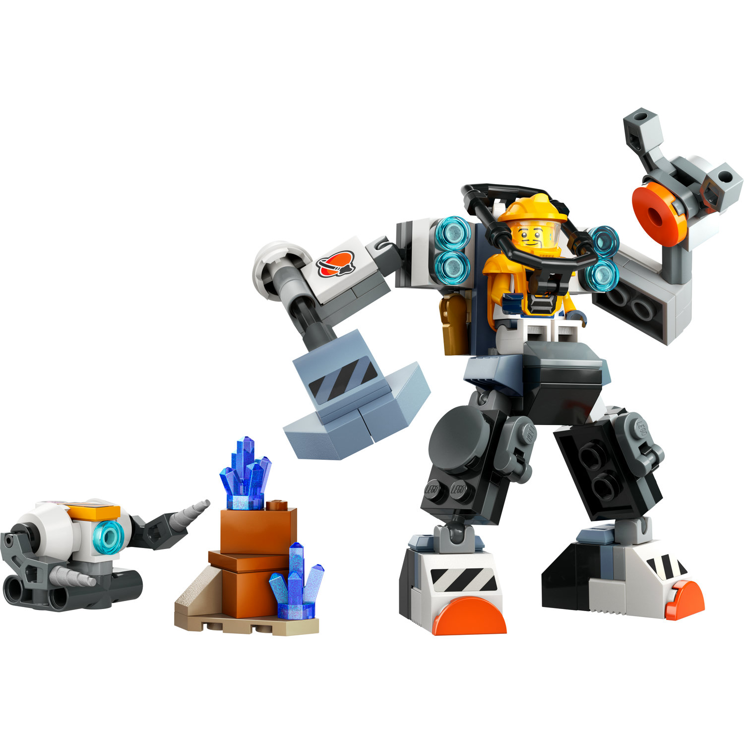 Voir la diapositive 2 : LEGO City 60428 Le Robot de Chantier de l'Espace, Jouet de Figurine de Robot avec Tenue Spatiale, Cadeau Enfants 6 Ans