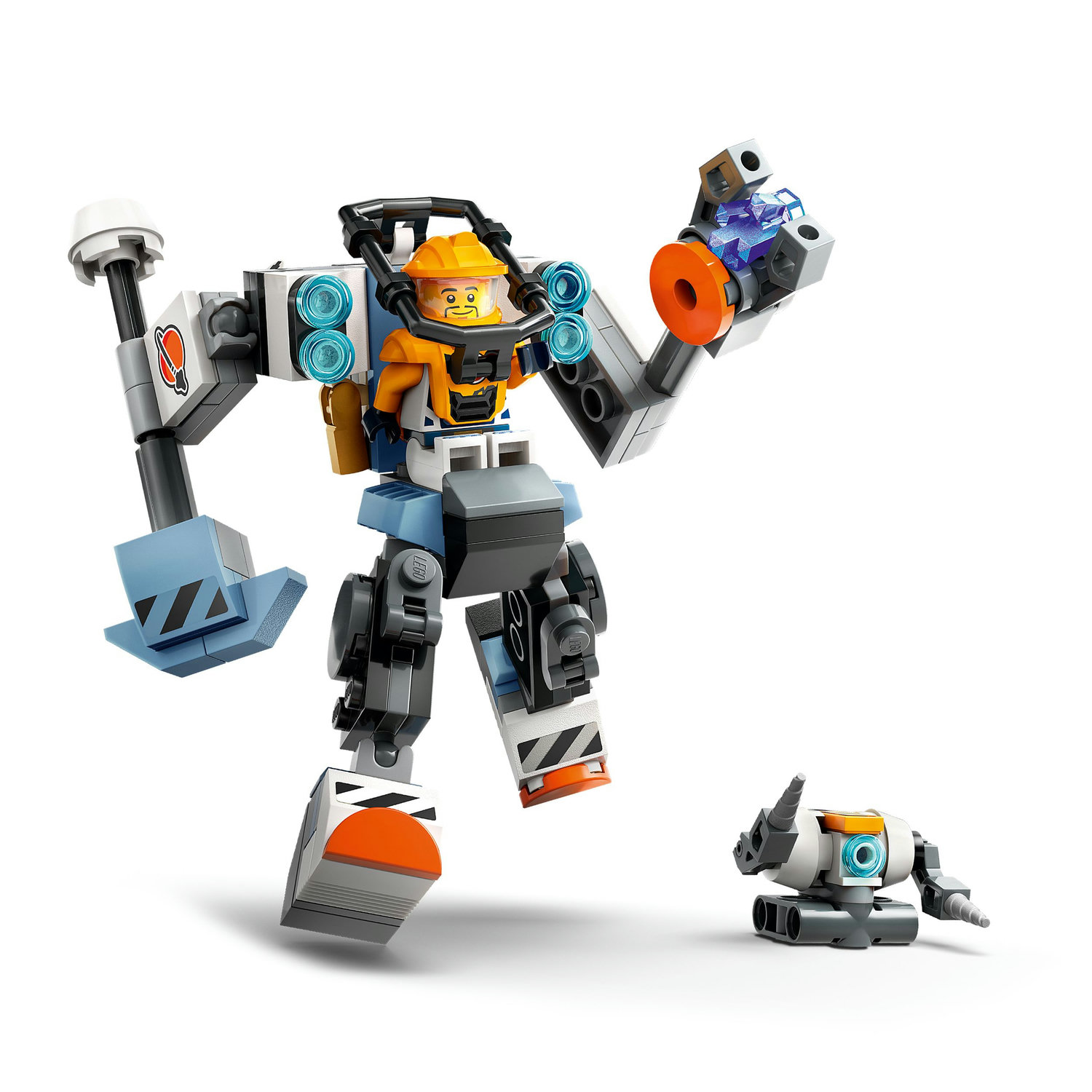 Voir la diapositive 4 : LEGO City 60428 Le Robot de Chantier de l'Espace, Jouet de Figurine de Robot avec Tenue Spatiale, Cadeau Enfants 6 Ans
