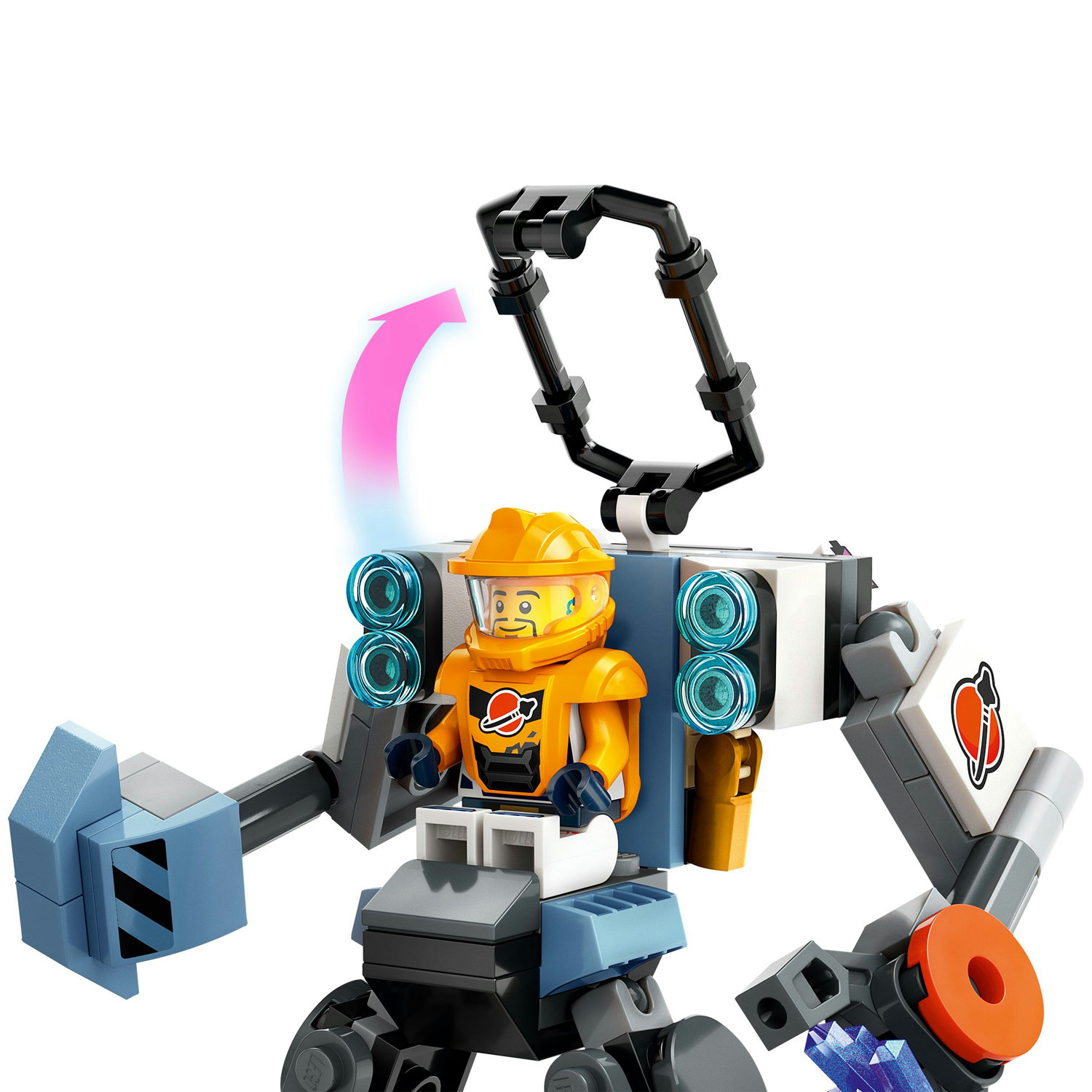 Voir la diapositive 5 : LEGO City 60428 Le Robot de Chantier de l'Espace, Jouet de Figurine de Robot avec Tenue Spatiale, Cadeau Enfants 6 Ans