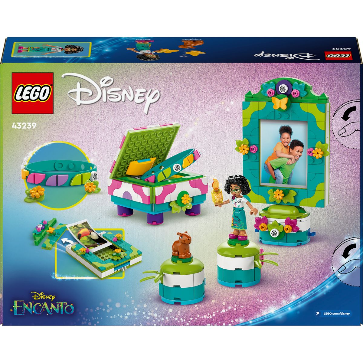 LEGO LEGO Disney Encanto 43239 Le Cadre Photo et la Boîte à Bijoux de Mirabel, Jouet Créatif