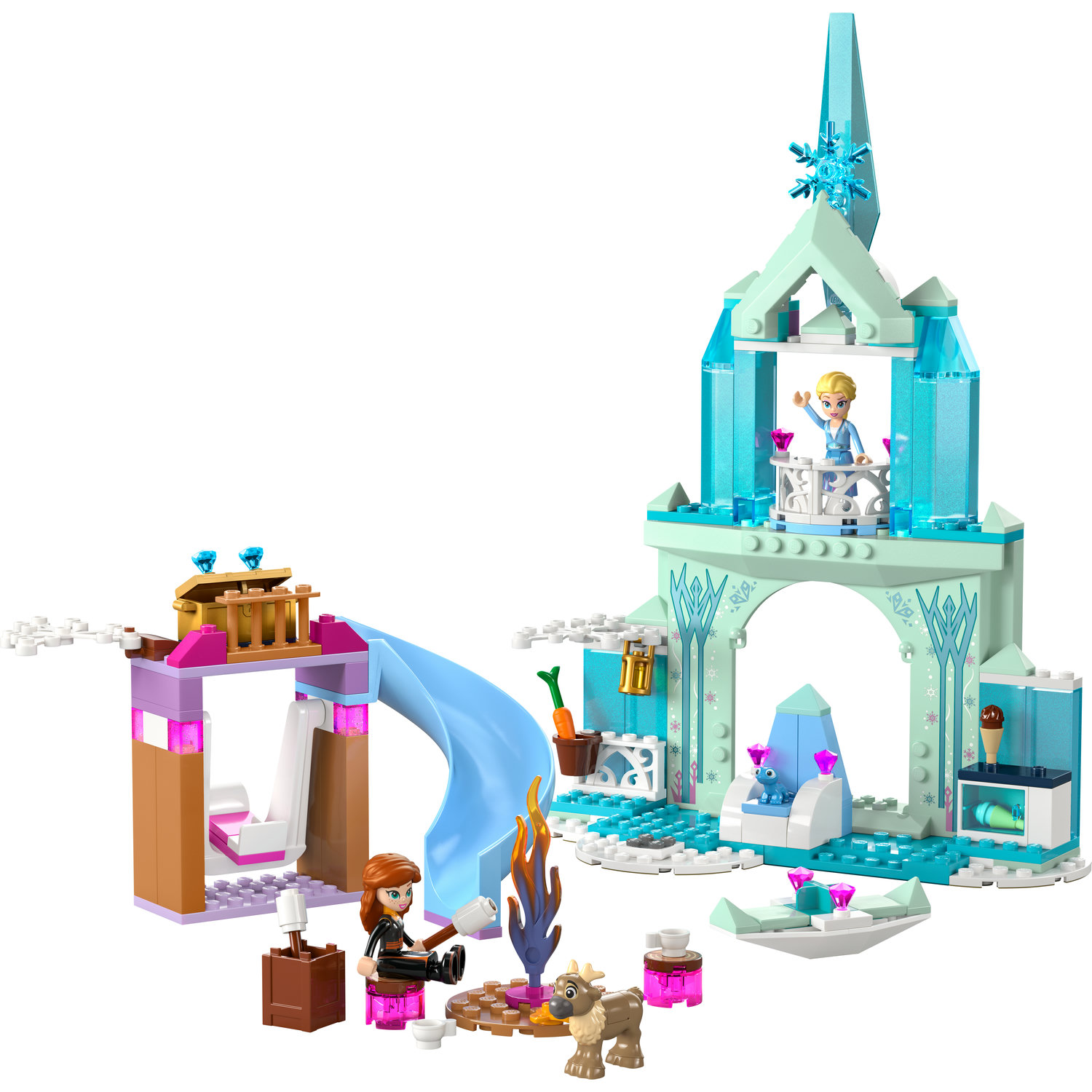 Voir la diapositive 2 : LEGO Disney Princess 43238 Le Château de Glace d'Elsa, Jouet de Princesse La Reine des Neiges, 2 Figurines Animales