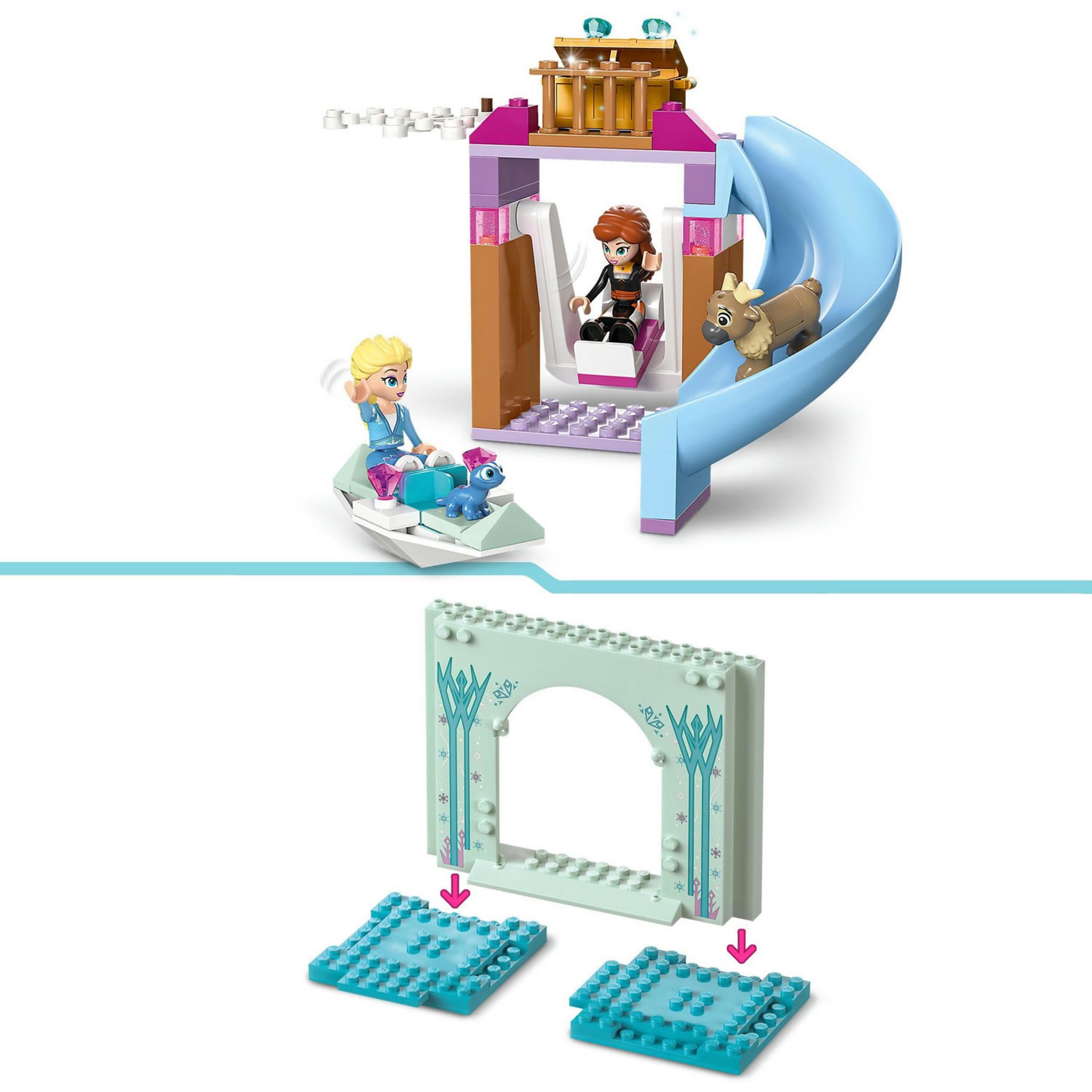 Voir la diapositive 4 : LEGO Disney Princess 43238 Le Château de Glace d'Elsa, Jouet de Princesse La Reine des Neiges, 2 Figurines Animales