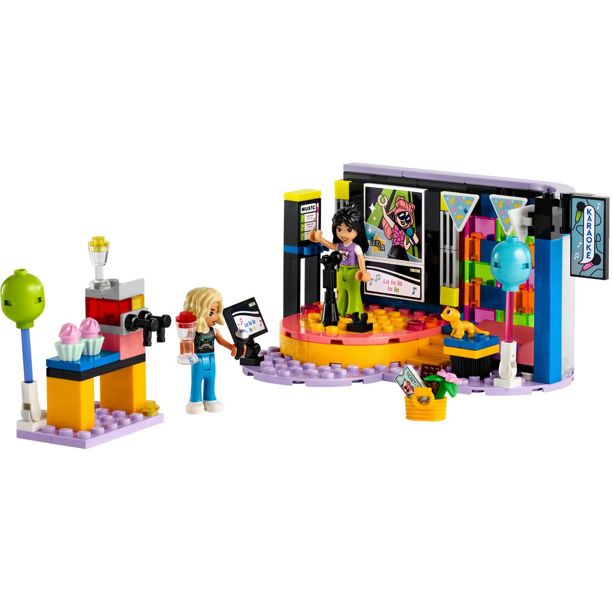 LEGO Friends 42610 Le Karaoké, Jouet Musical avec Poupées et Figurines Liann et Nova et un Gecko