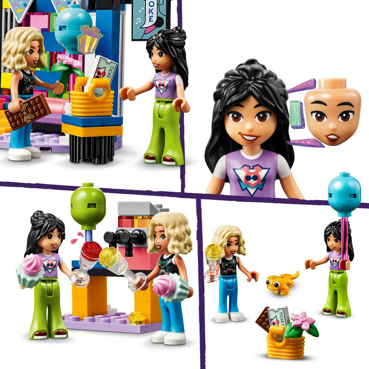 LEGO Friends 42610 Le Karaoké, Jouet Musical avec Poupées et Figurines Liann et Nova et un Gecko