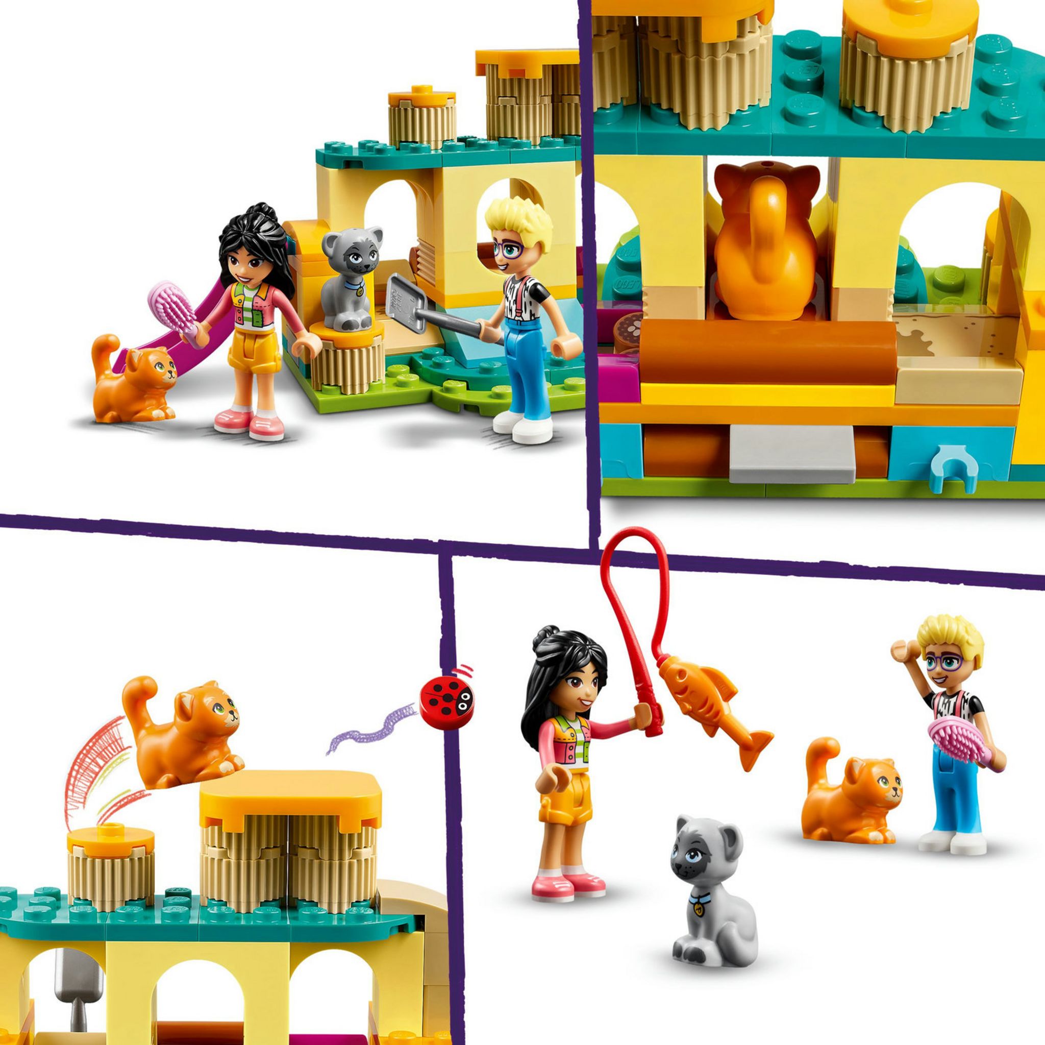 Voir la diapositive 3 : LEGO Friends 42612 Les Aventures des Chats au Parc, Jouets avec Animaux et Figurines, dont Olly, Liann et 2 Figurines de Chat