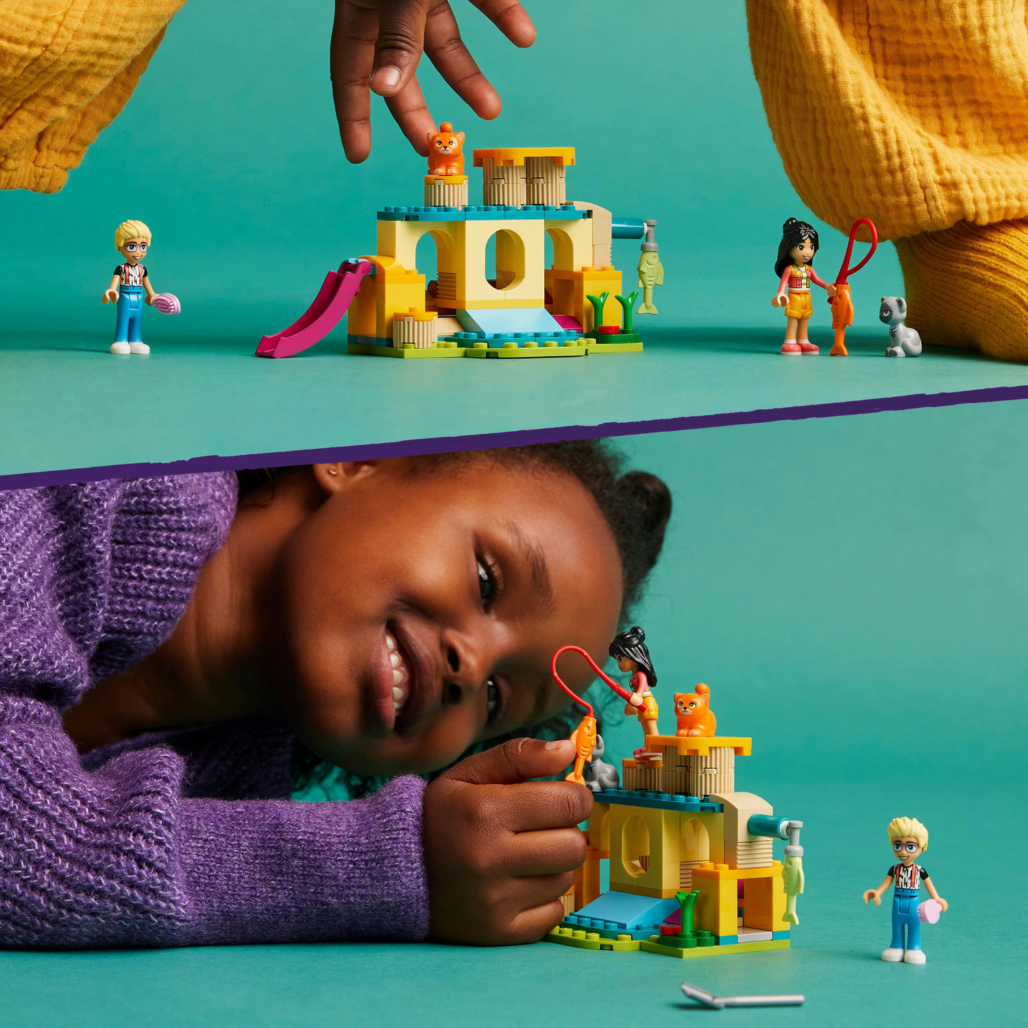 Voir la diapositive 5 : LEGO Friends 42612 Les Aventures des Chats au Parc, Jouets avec Animaux et Figurines, dont Olly, Liann et 2 Figurines de Chat