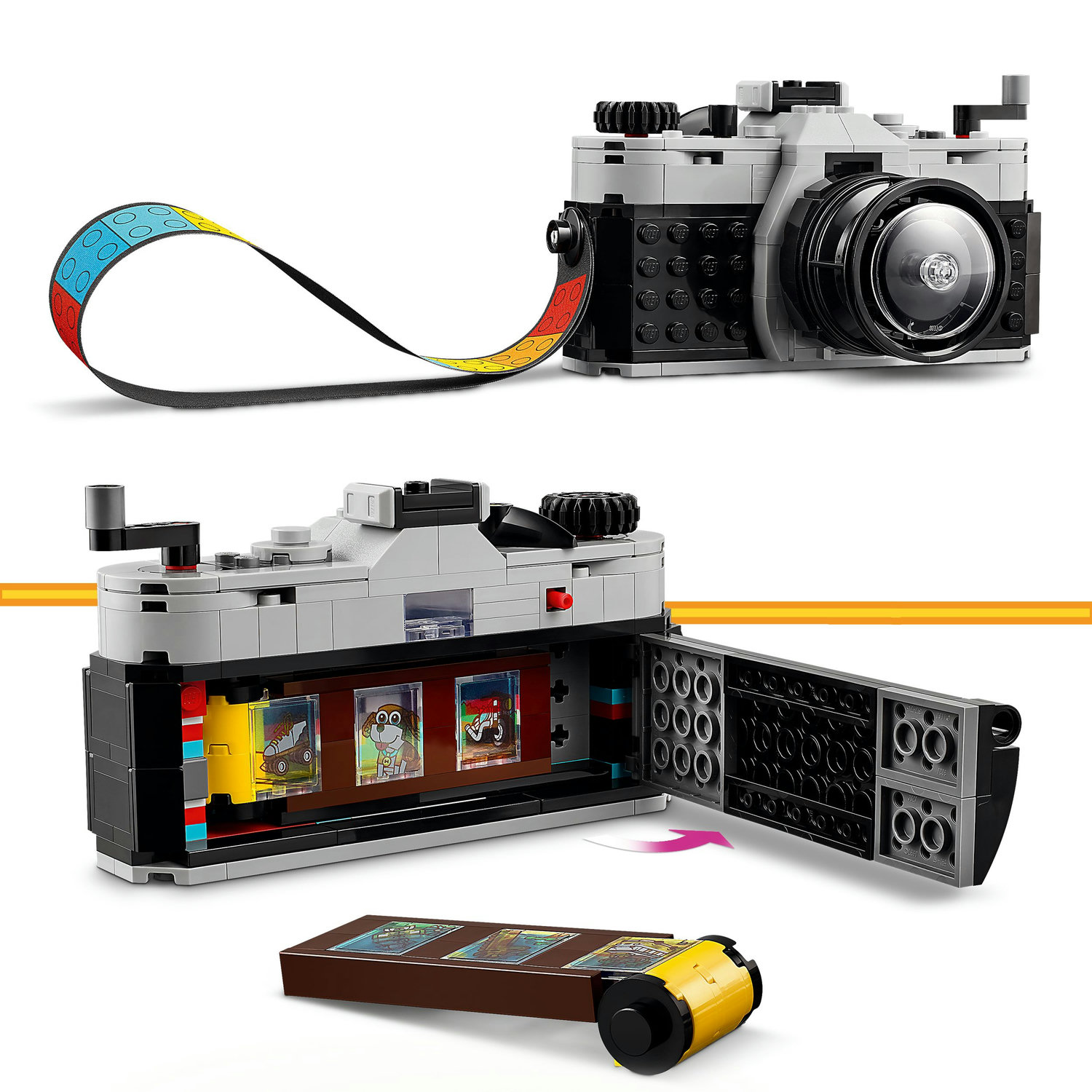 Voir la diapositive 4 : LEGO LEGO Creator 3en1  31147 L’Appareil Photo Rétro, Jouet Transformable avec 3 Modèles, Déco de Bureau et de Chambre