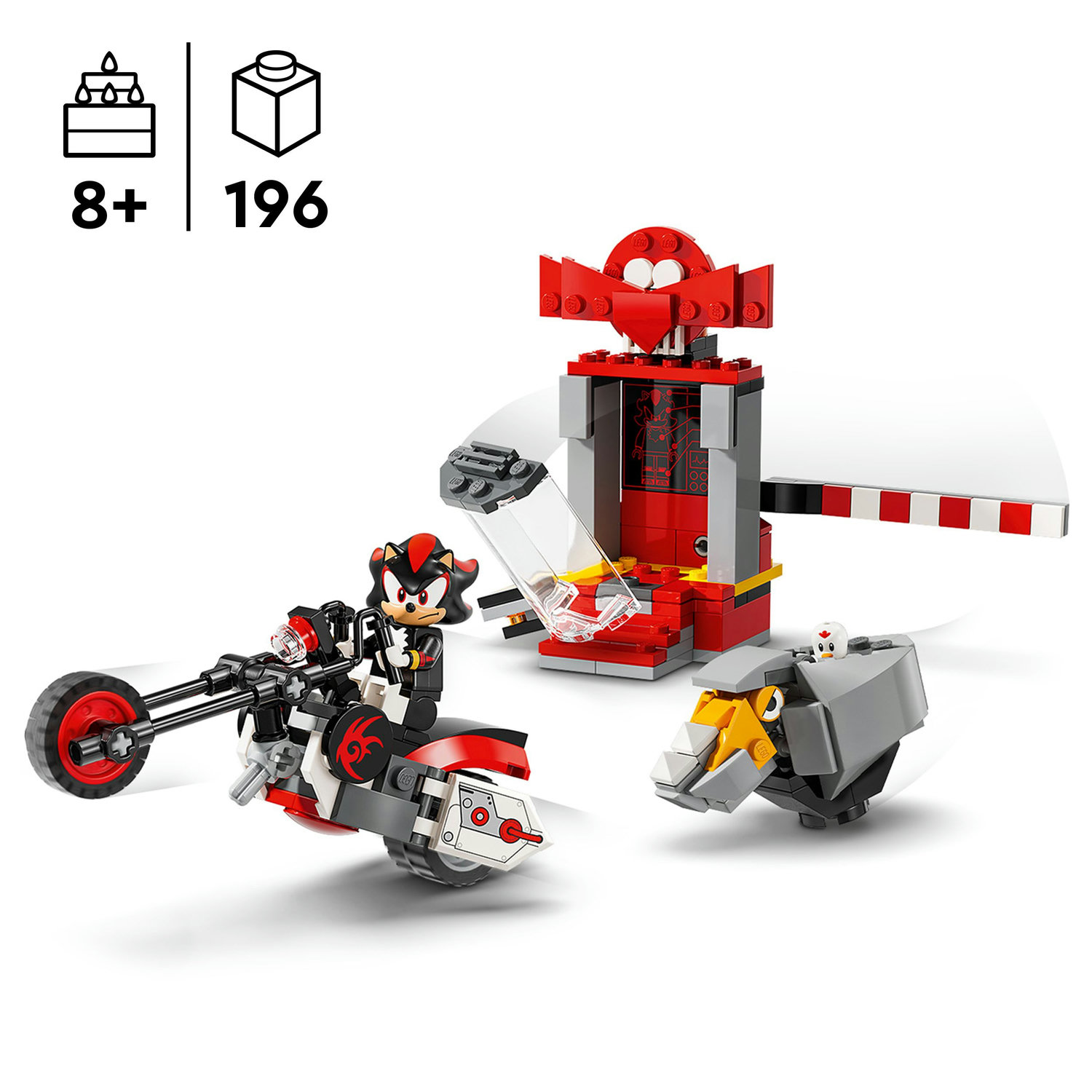 Voir la diapositive 3 : LEGO Sonic Le Hedgehog 76995 L'Évasion de Shadow, Jouet de Moto, Figurines de Personnages Sonic du Jeu Vidéo