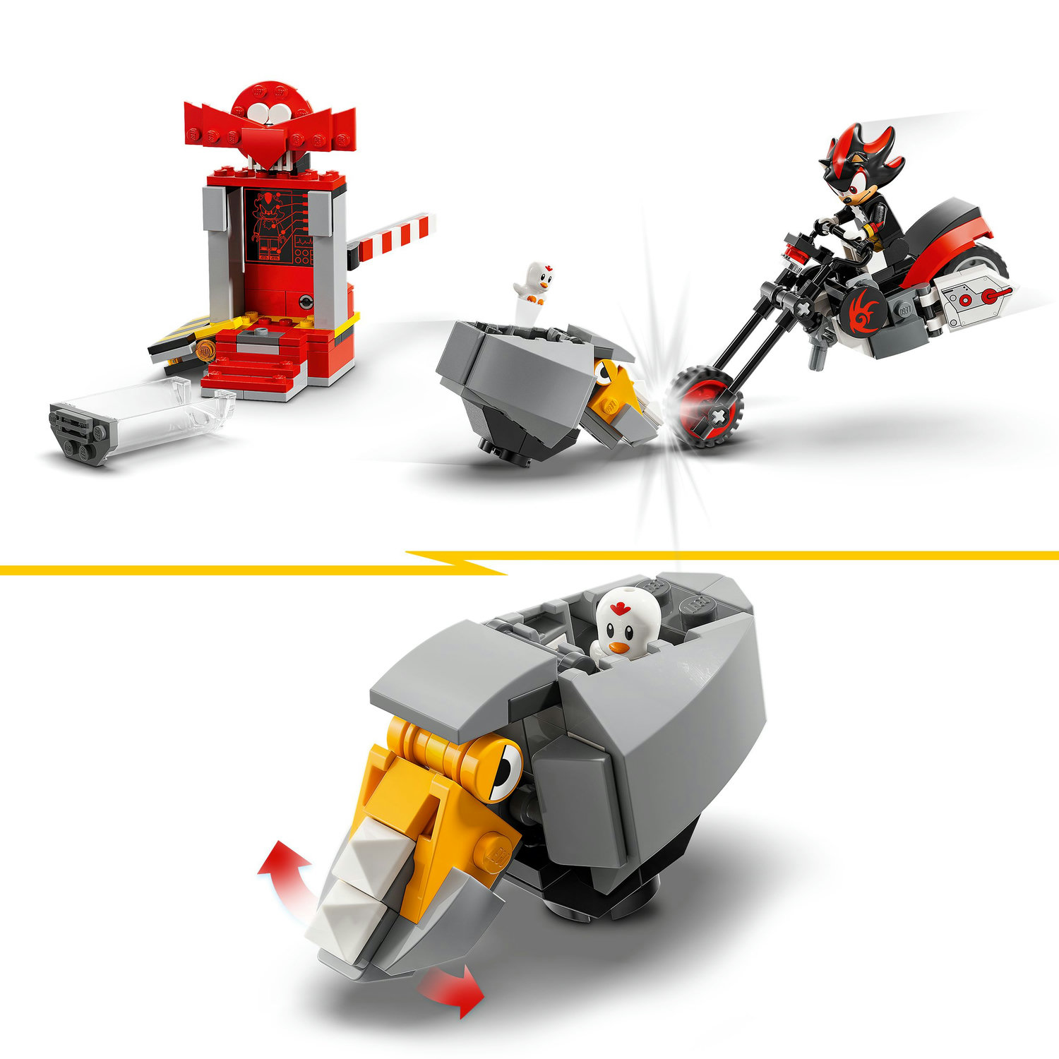 Voir la diapositive 4 : LEGO Sonic Le Hedgehog 76995 L'Évasion de Shadow, Jouet de Moto, Figurines de Personnages Sonic du Jeu Vidéo
