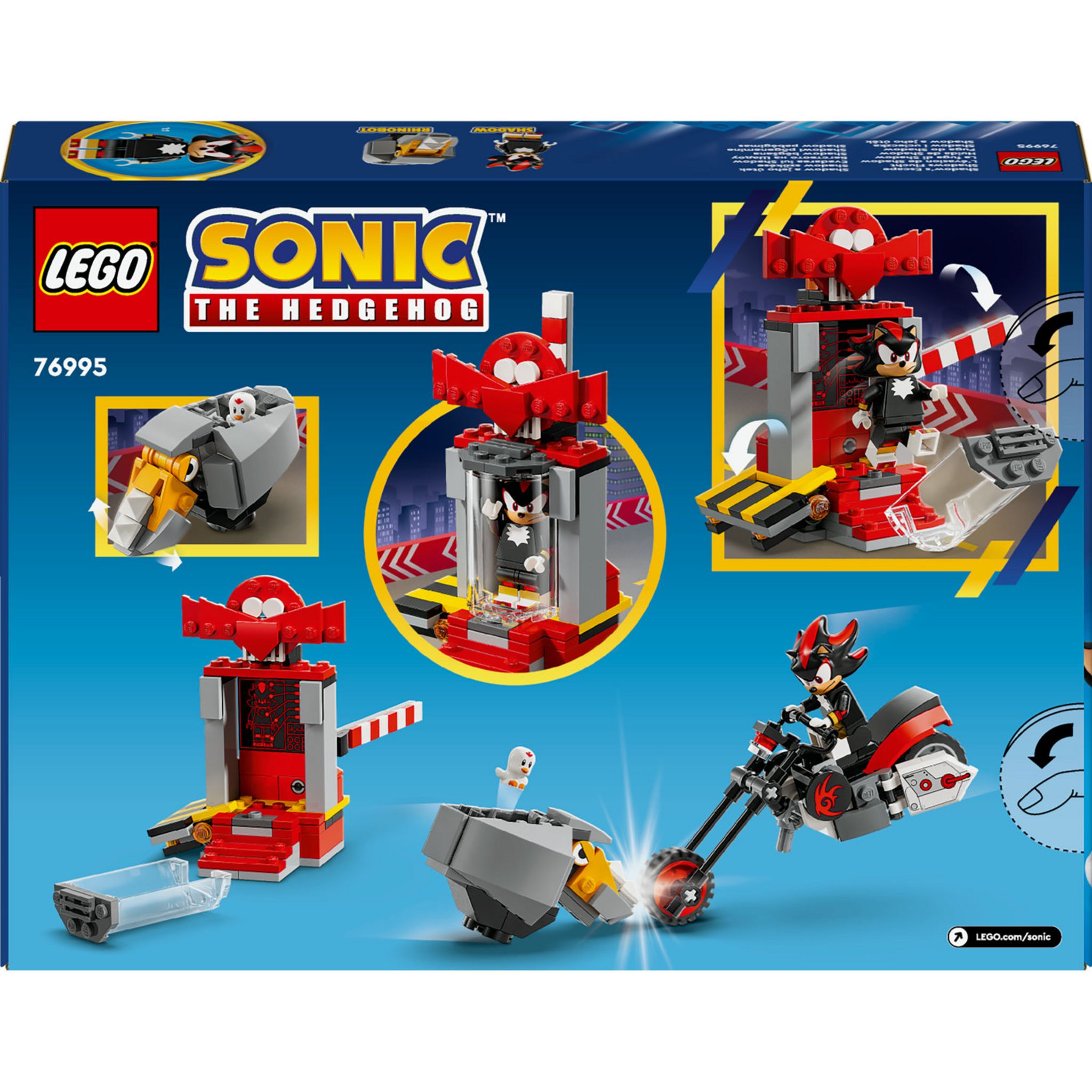 Voir la diapositive 8 : LEGO Sonic Le Hedgehog 76995 L'Évasion de Shadow, Jouet de Moto, Figurines de Personnages Sonic du Jeu Vidéo