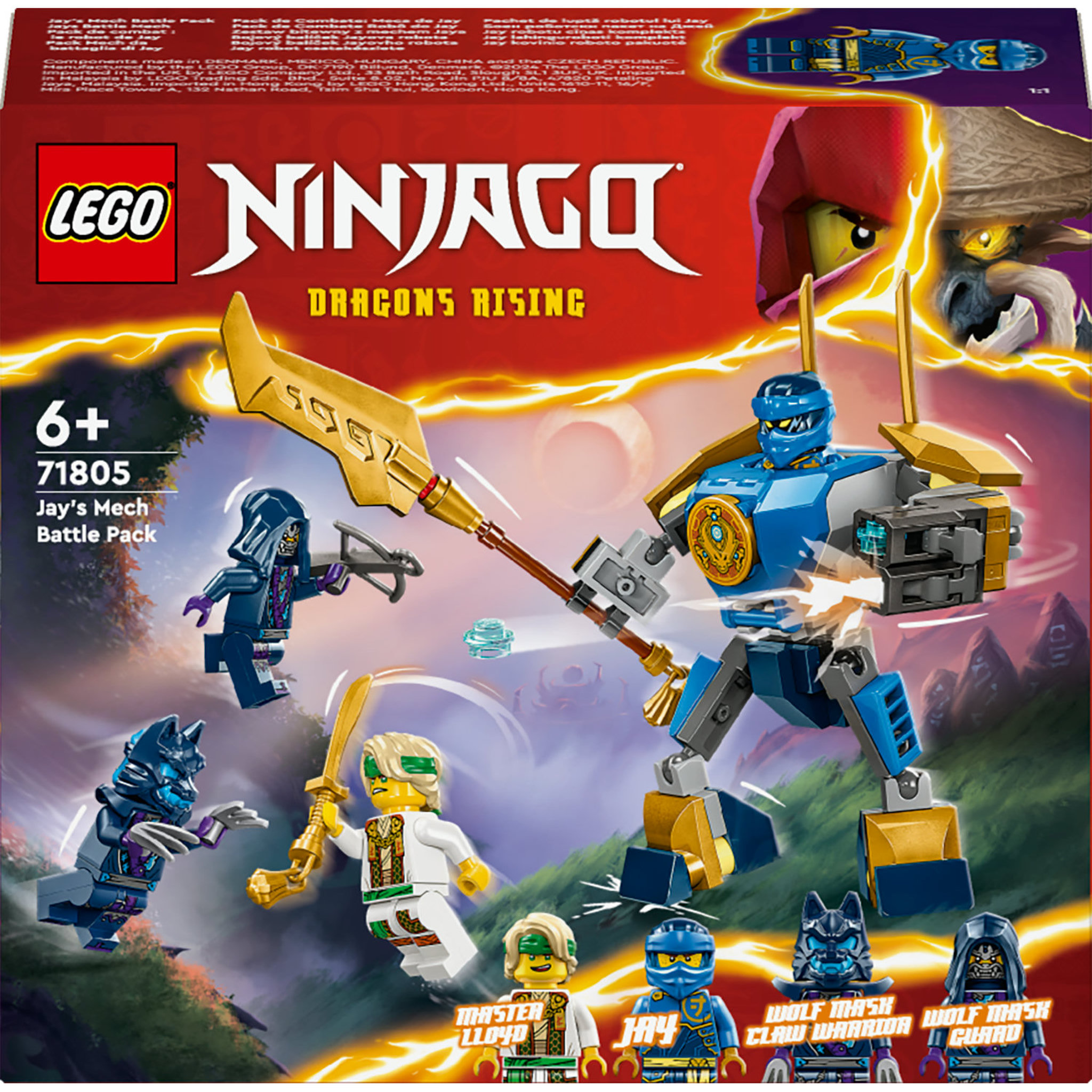 LEGO NINJAGO 71805 Pack de Combat : le Robot de Jay, Jouet de