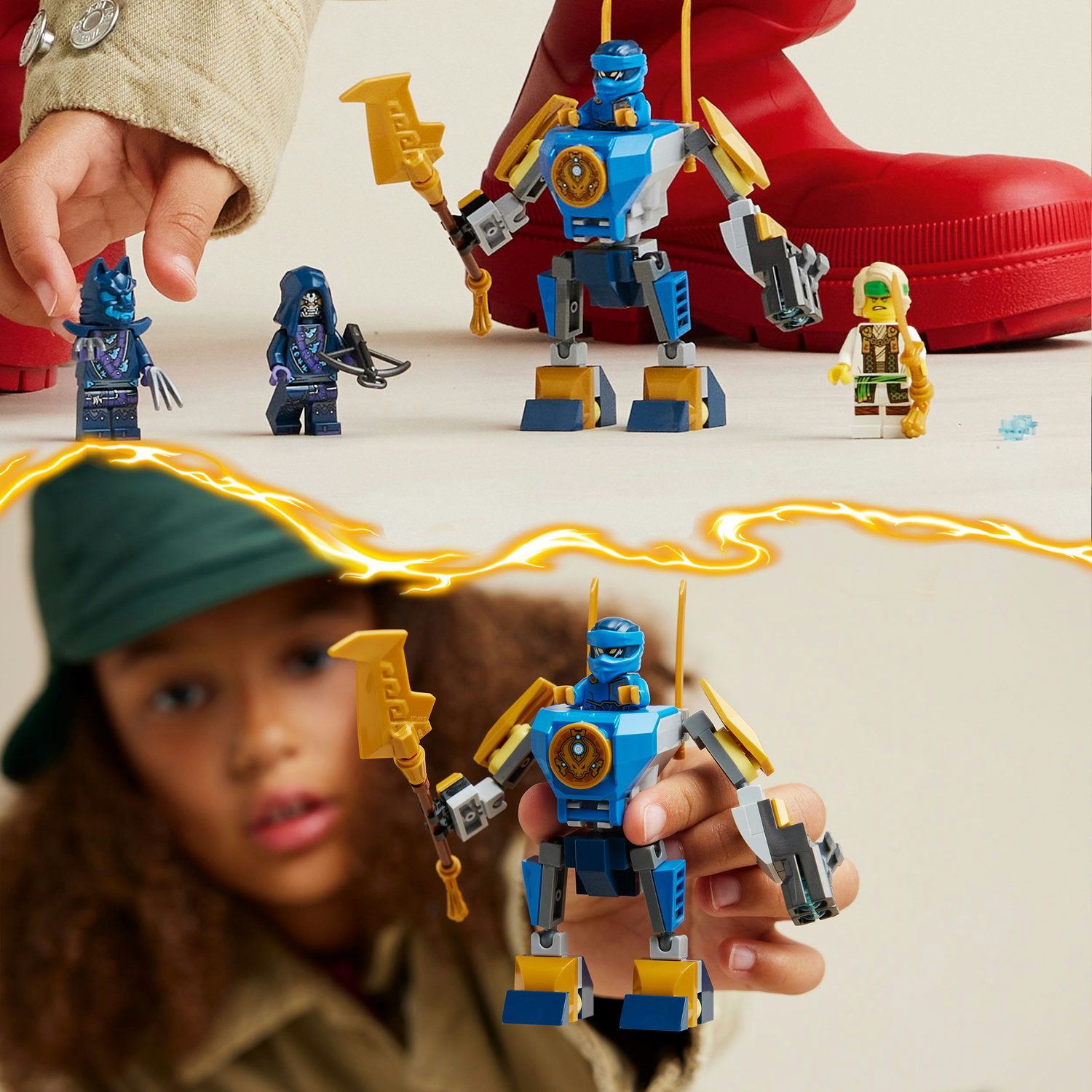 Voir la diapositive 6 : LEGO NINJAGO 71805 Pack de Combat : le Robot de Jay, Jouet de Ninja pour Enfants avec Figurines incluant Jay
