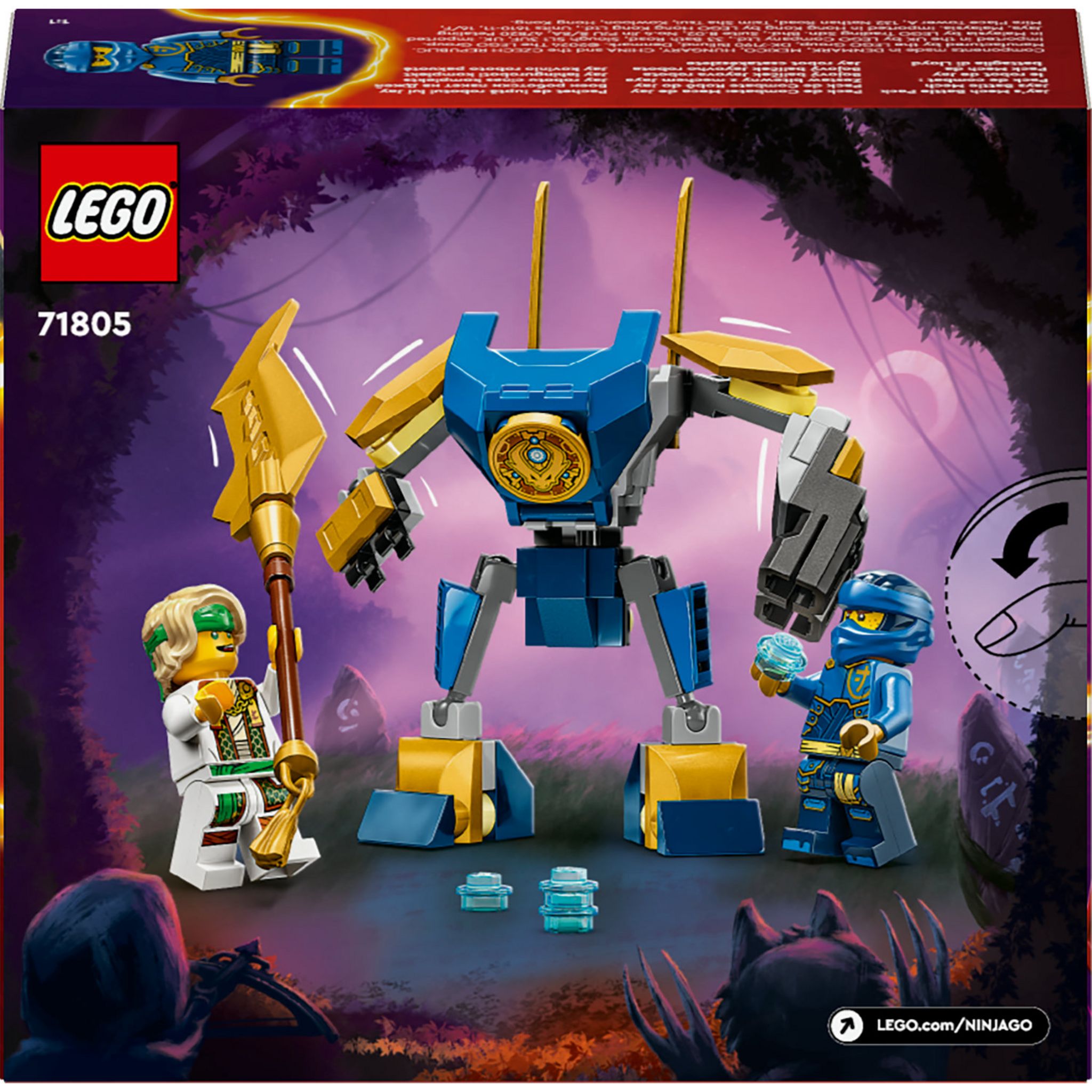 Voir la diapositive 7 : LEGO NINJAGO 71805 Pack de Combat : le Robot de Jay, Jouet de Ninja pour Enfants avec Figurines incluant Jay